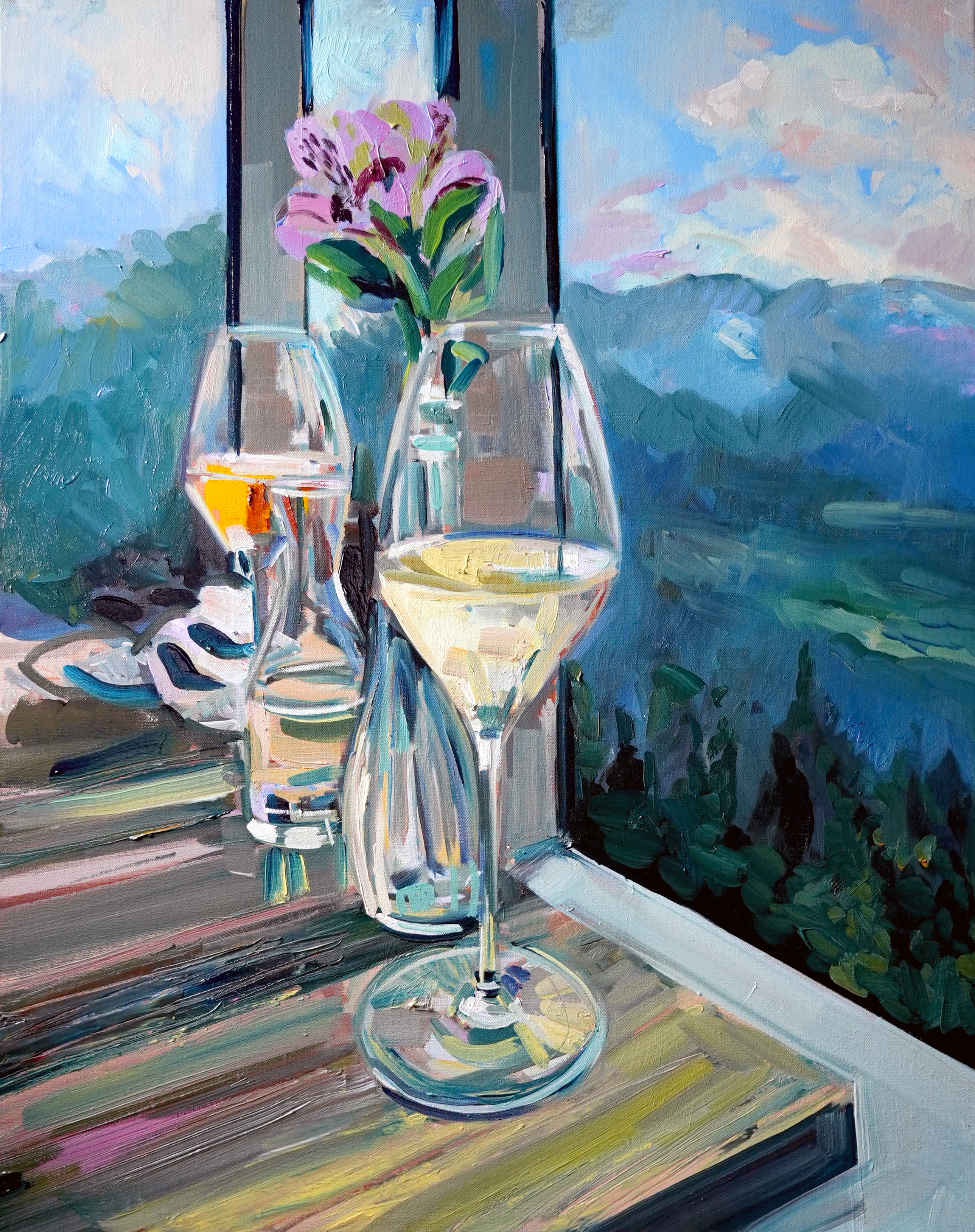 "Mountain Top" 2023, oil on linen, 24" x 30"