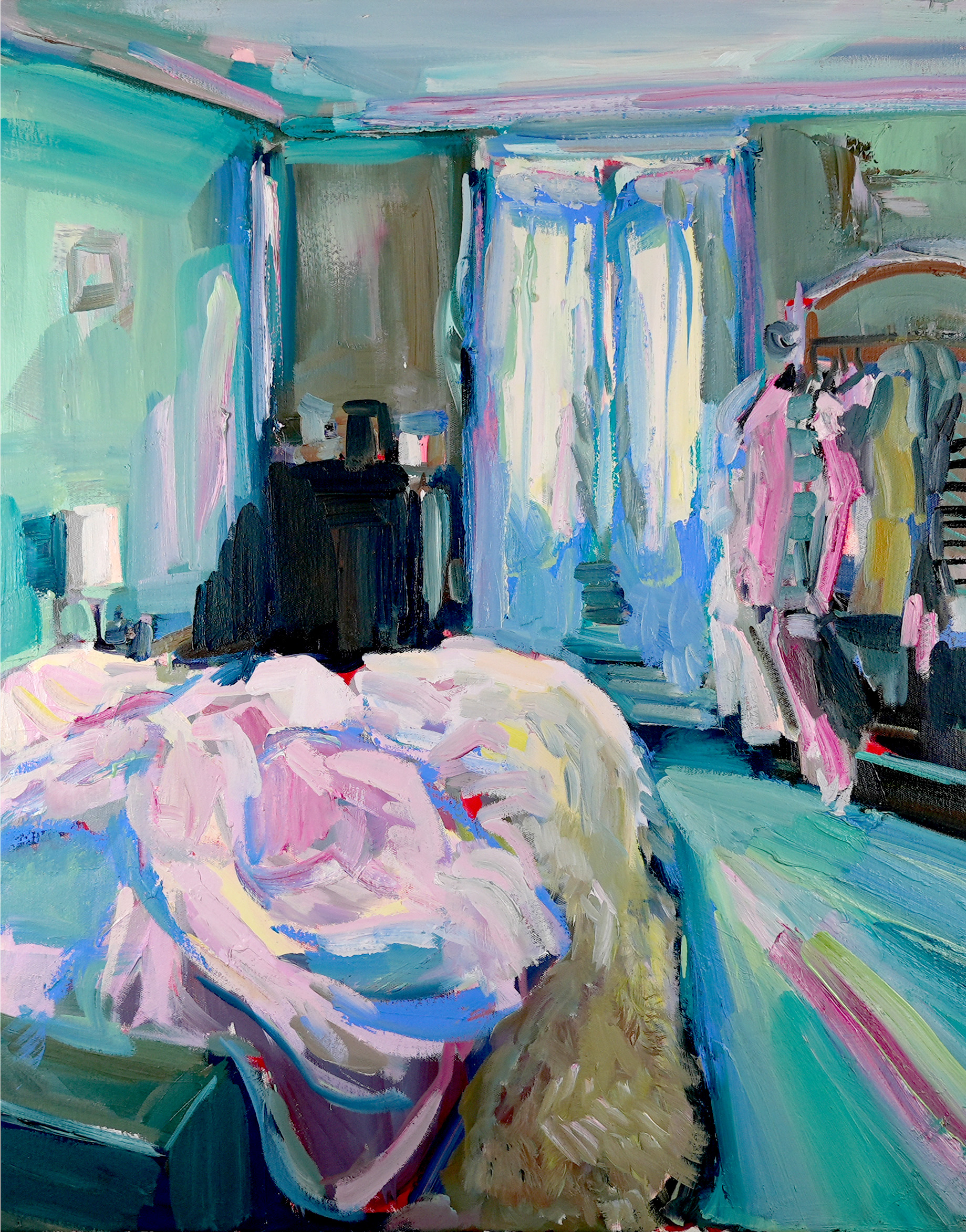"Into the Blue" 2024, oil on canvas, 24" x 30"
