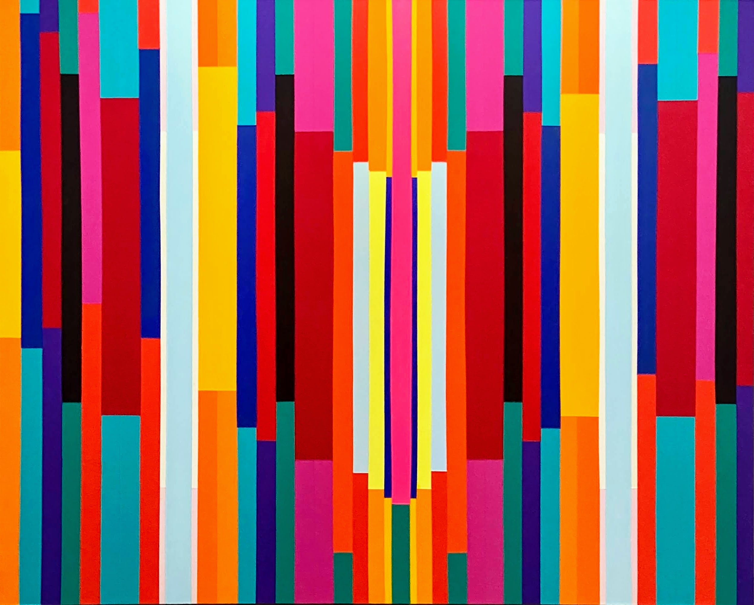 “Sound Scene” 2024, acrylic on board 24 x 30 inches