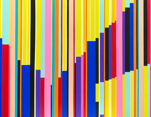 “Attraction” 2024, acrylic on board, 24 x 30 inches