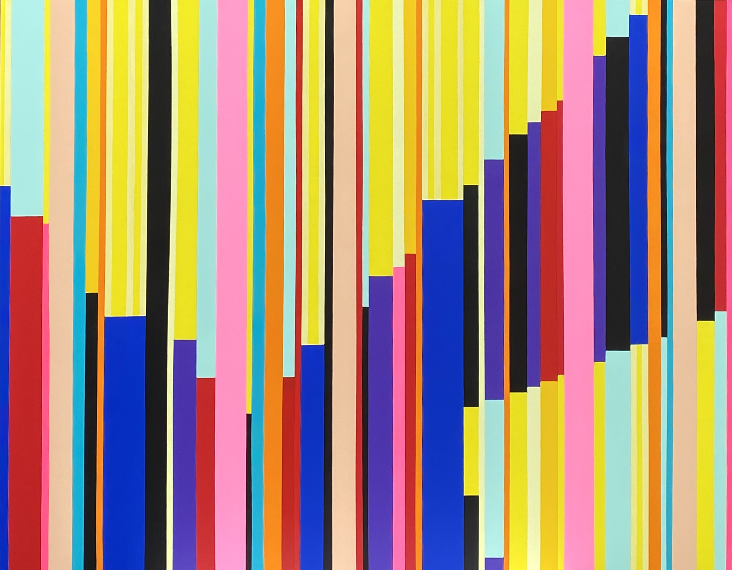 “Attraction” 2024, acrylic on board, 24 x 30 inches