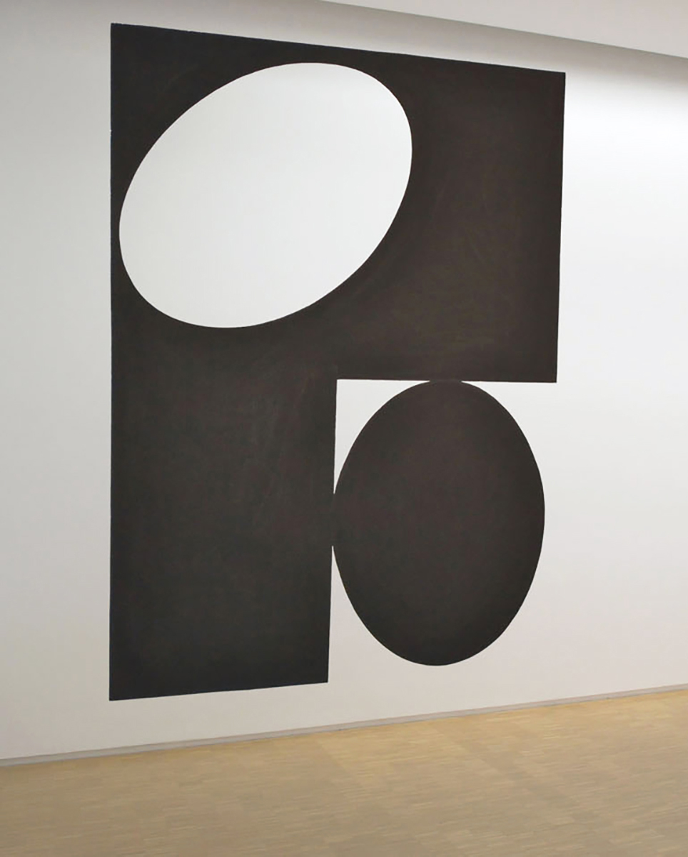 “Wall composition (Ellipse)” 2020, installation, latex on wall, 11’ x 7’