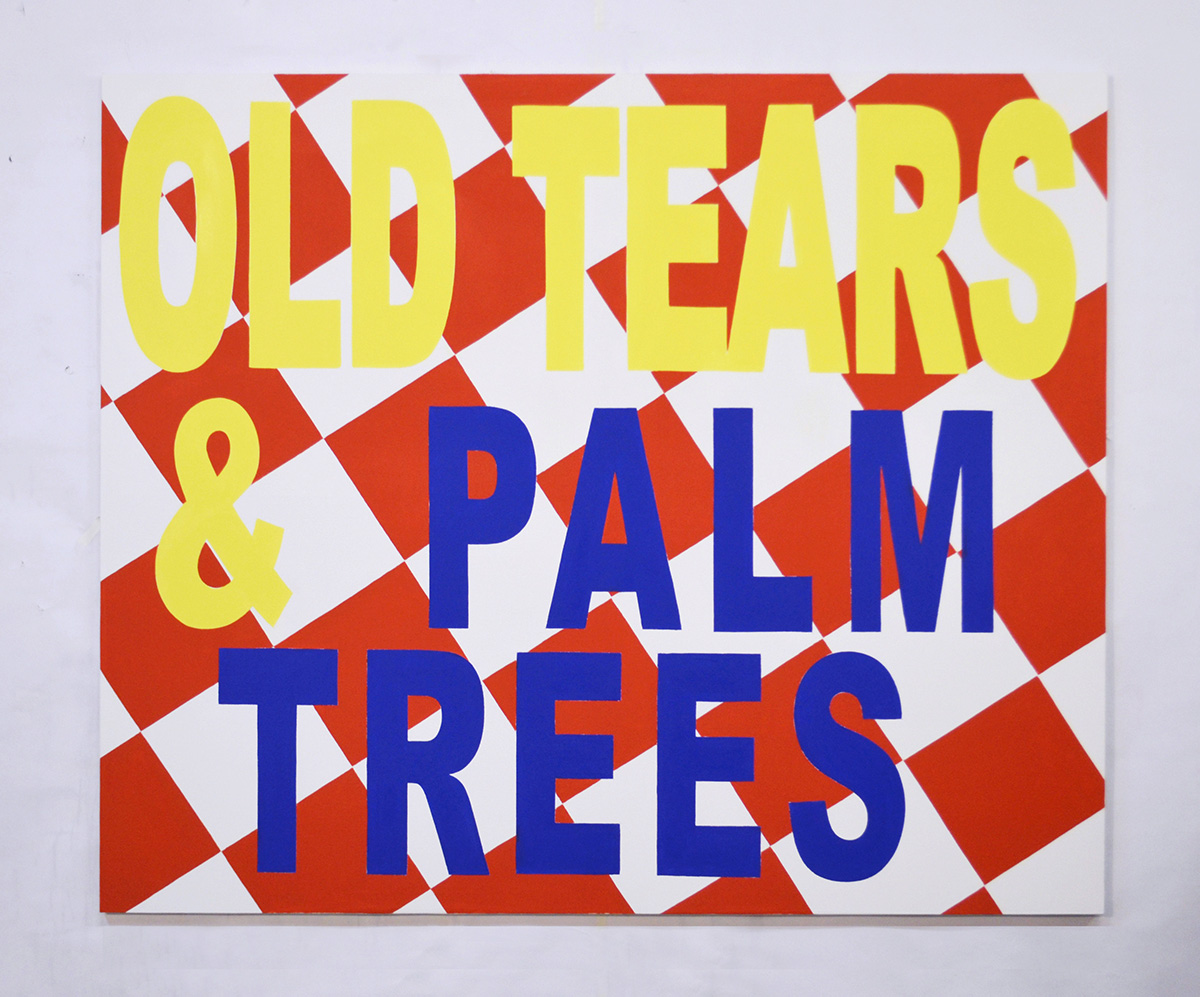 “Old Tears” 2020, ink and latex on canvas, 58” x 69”