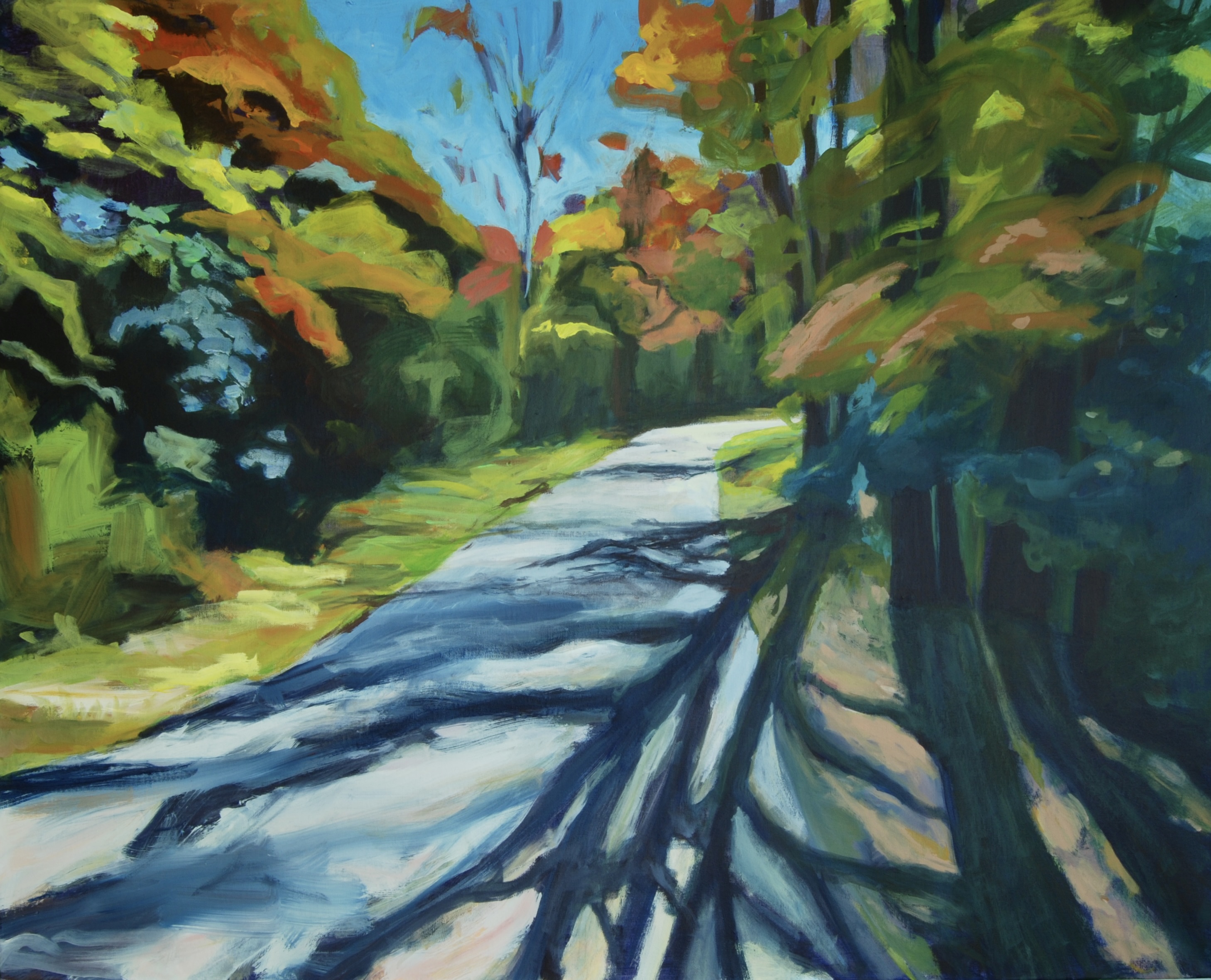 "Snowy Day Outside the Studio, acrylic on canvas, 8 x 10 inches