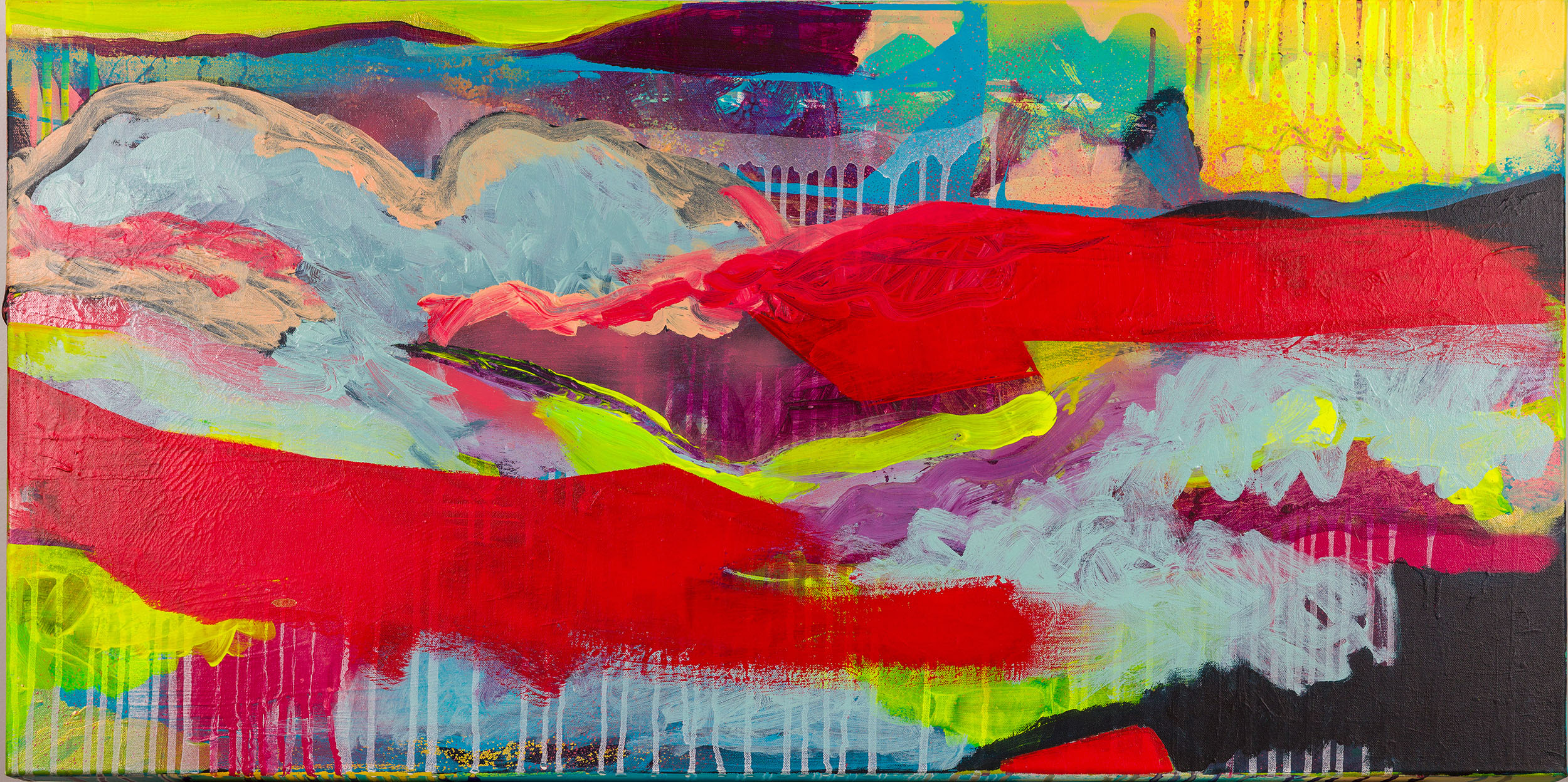 “Float On” Acrylic, Flashe, Spray