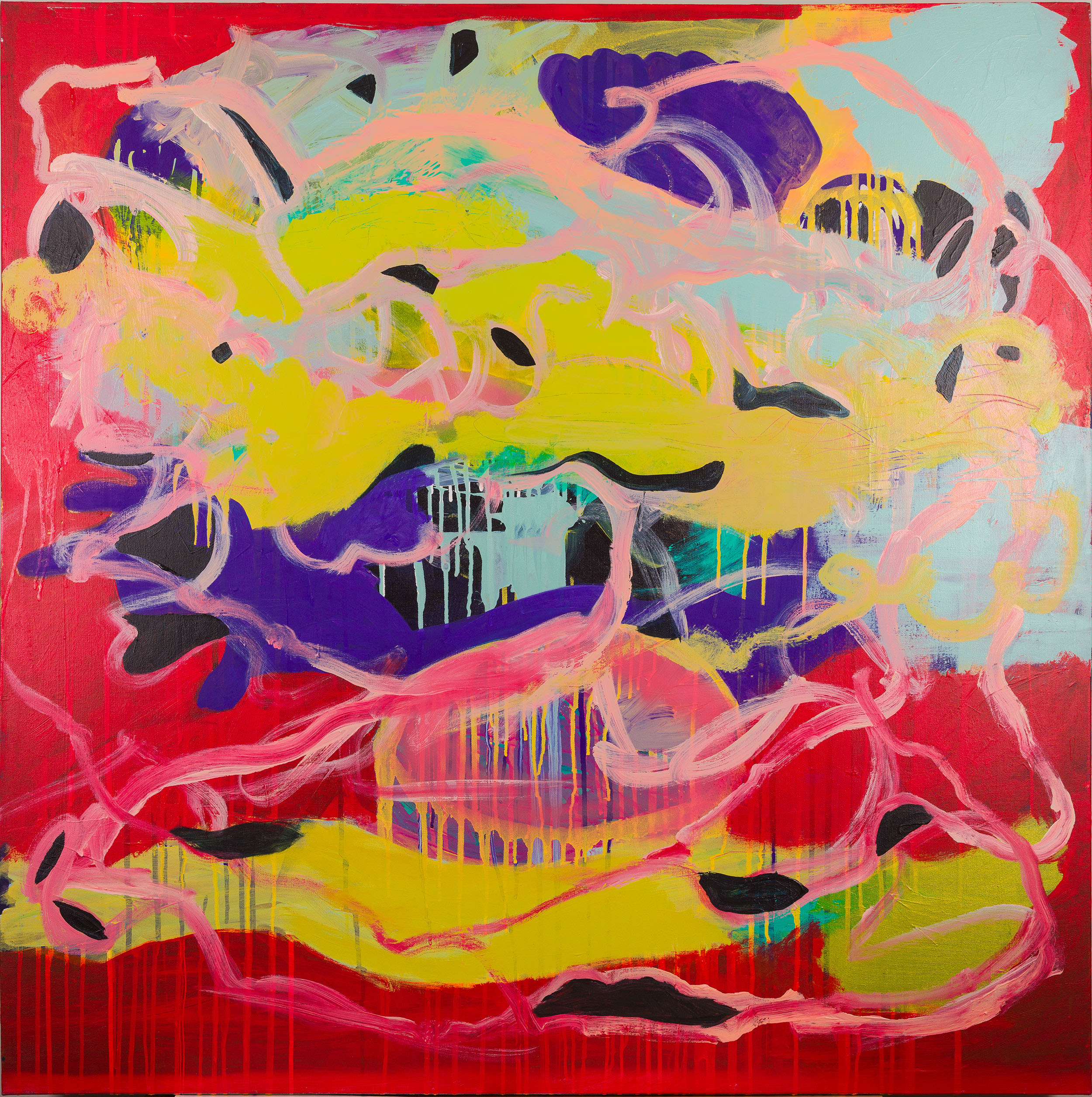 “Map for Lost Things” Acrylic, Flashe, Spray