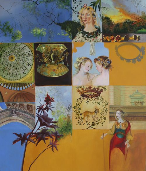 “Diadem” 2024, oil on canvas, 42 x 36 inches