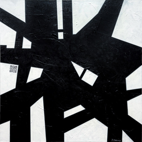“Disorderly Construct” 2025, 36” x 36”