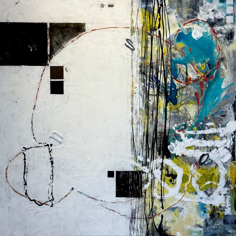 “Entangled Silence” 2025, 36” x 36”