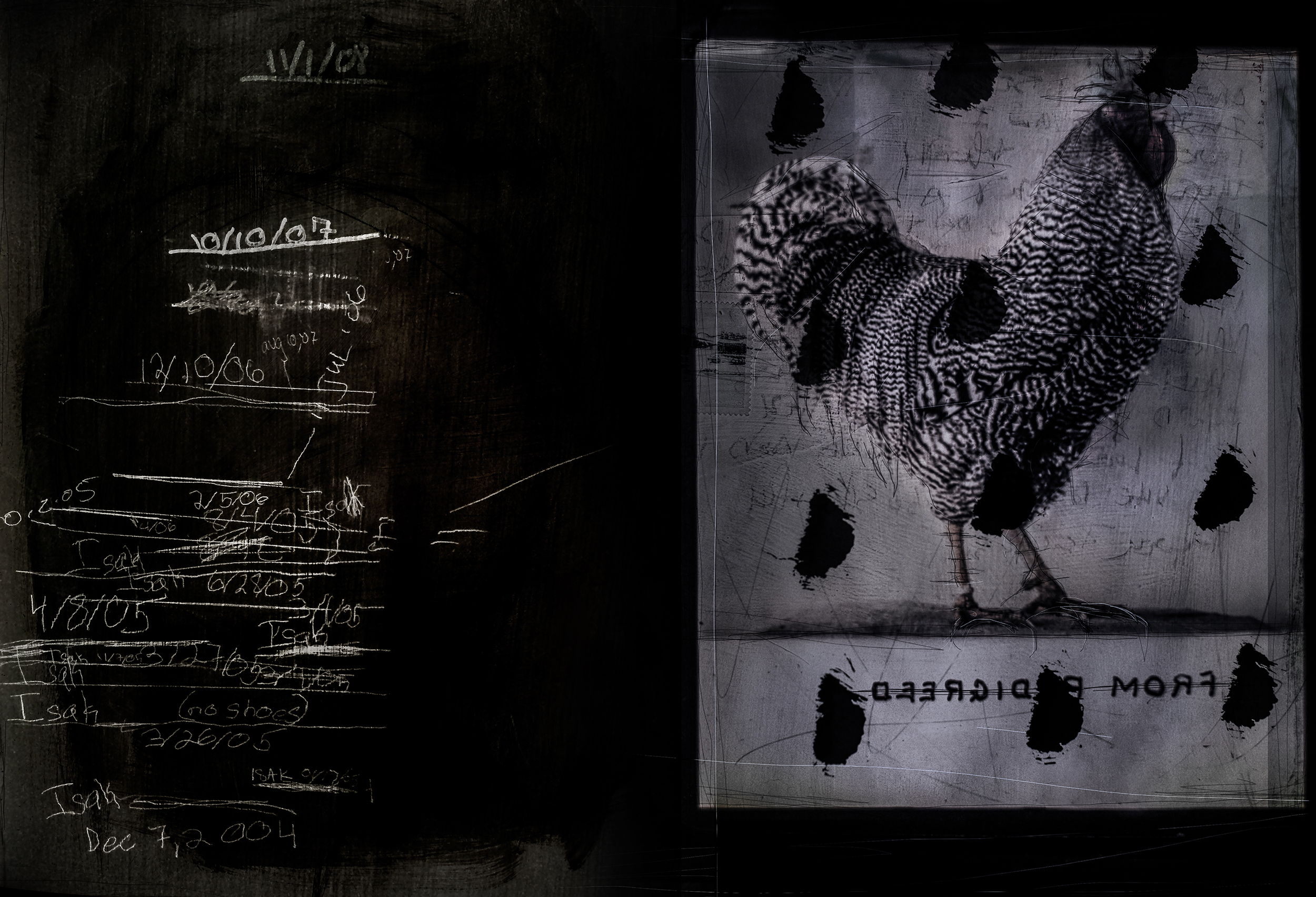 "Growth" mixed media on canvas, 21 x 30 inches 