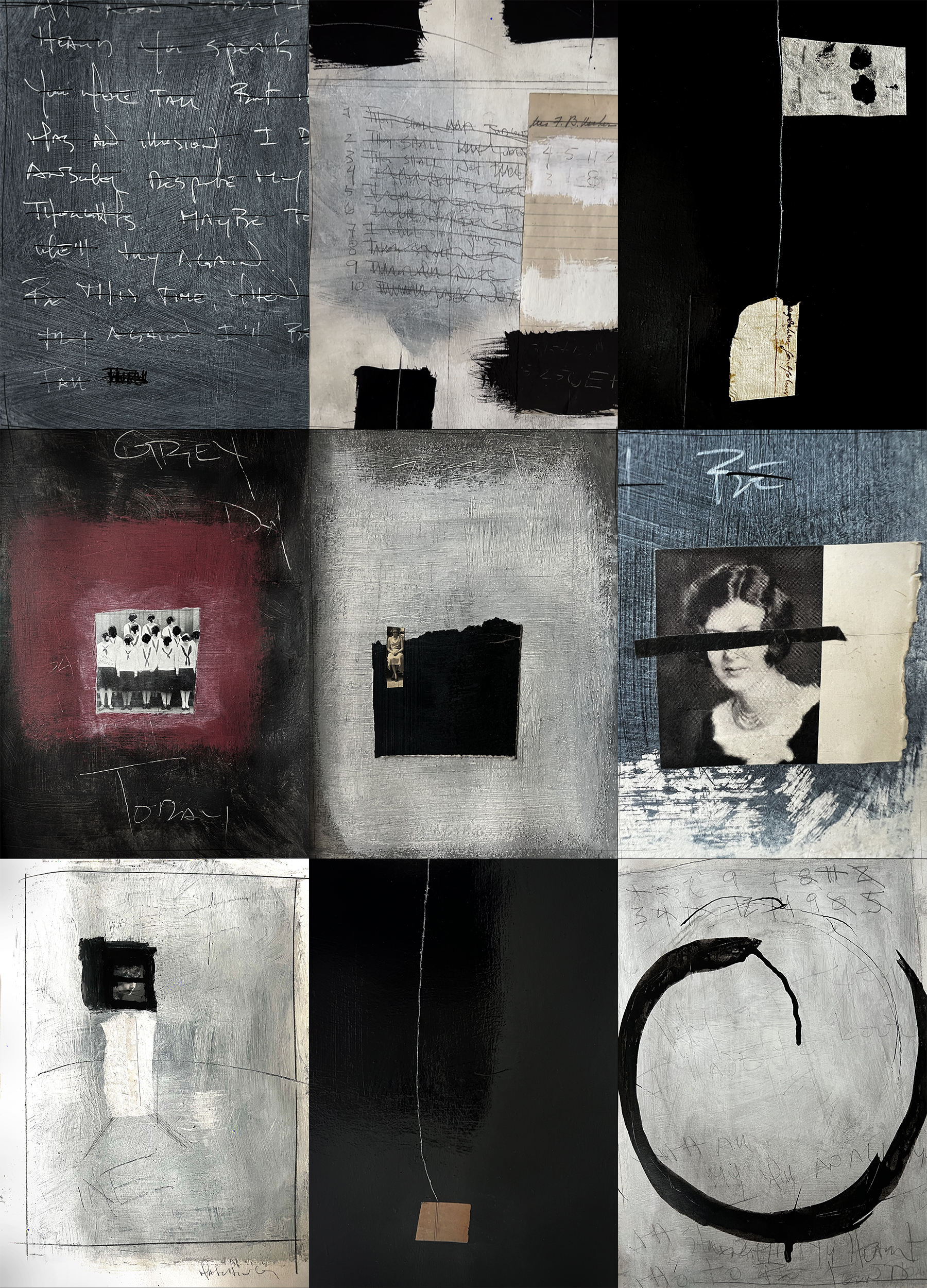 "Today Again" mixed media on canvas, 24 x 34 inches