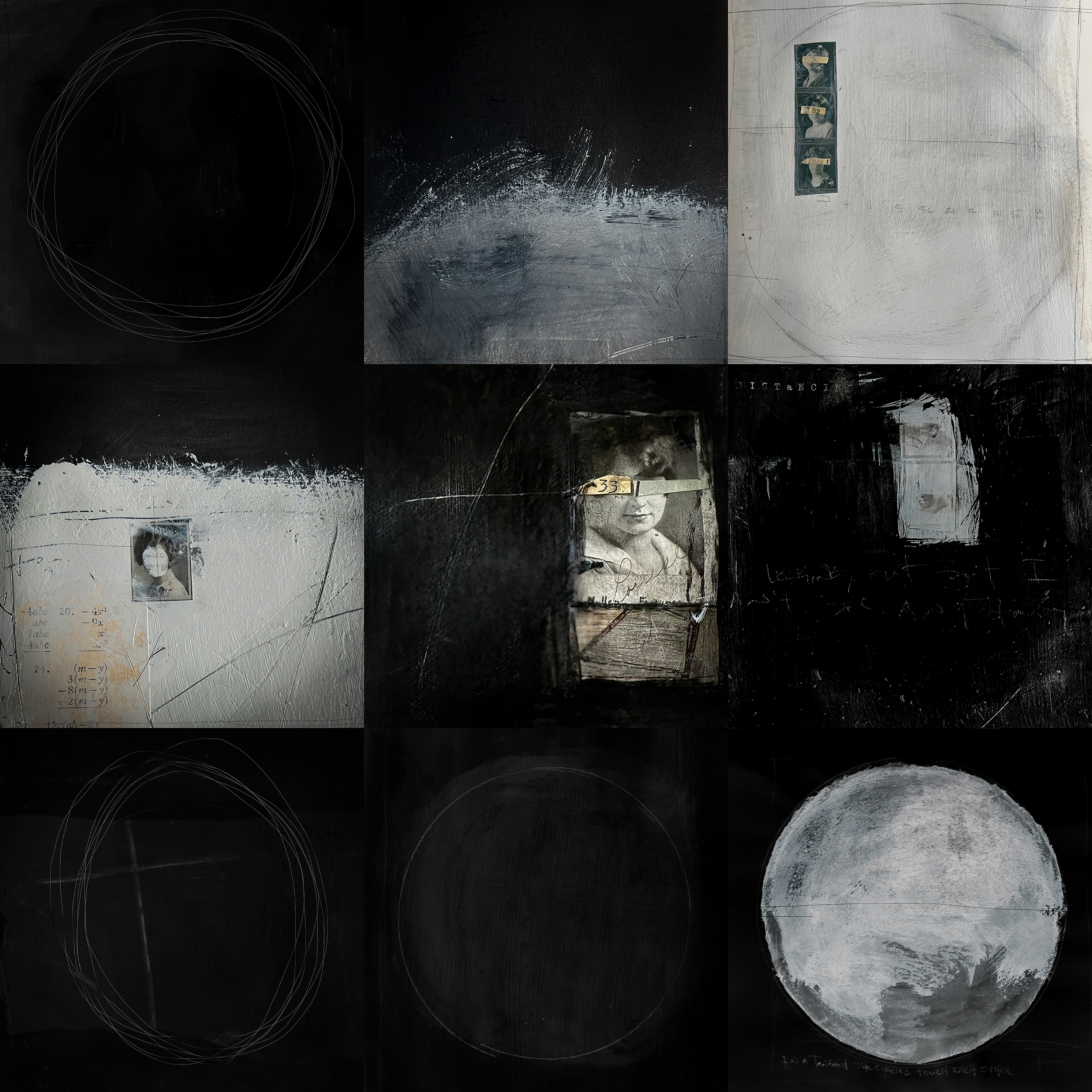 "Learning To See III" mixed media on canvas, 36 x 36 inches