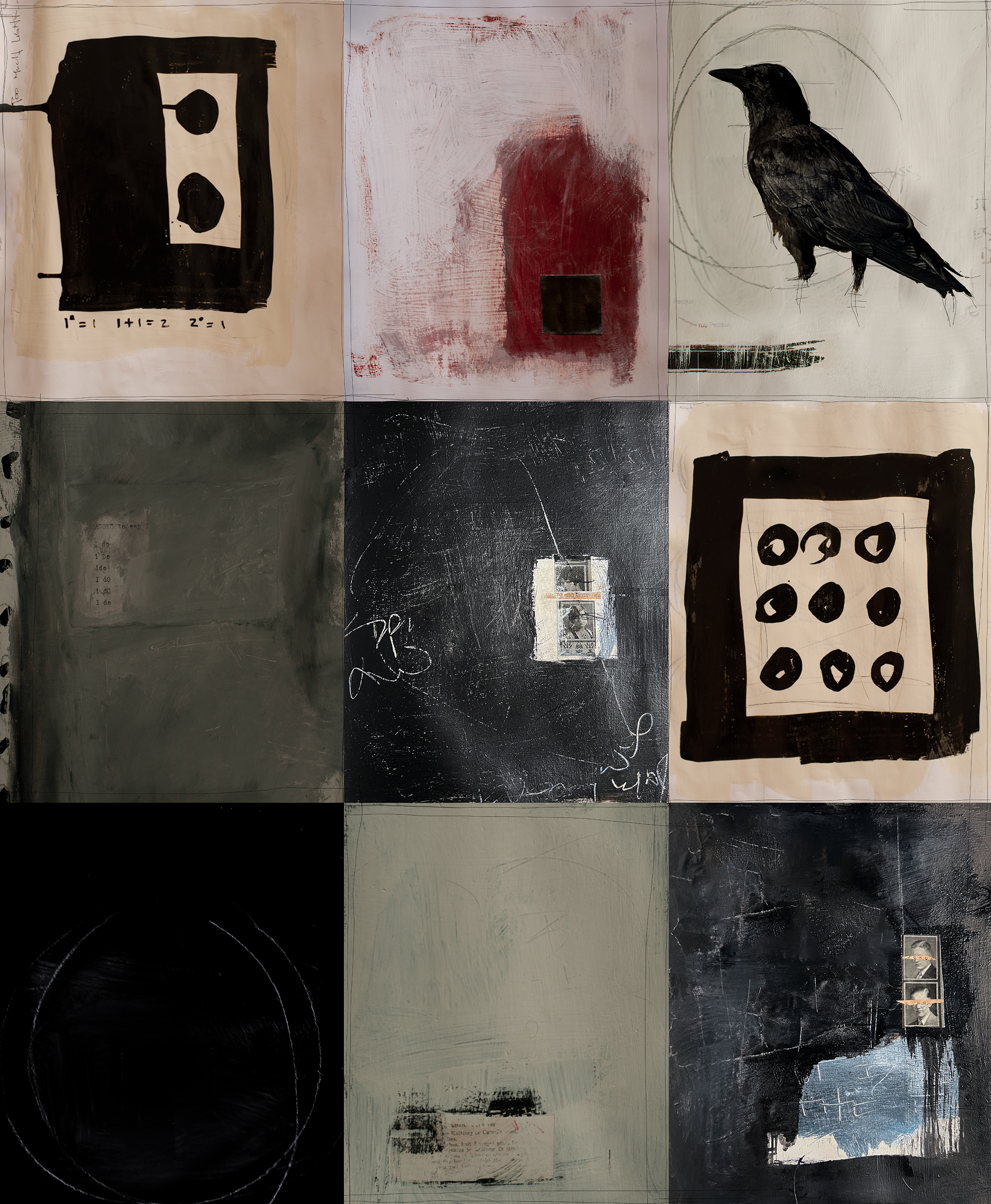 "Learning To See II" mixed media on canvas, 24 x 30 inches 