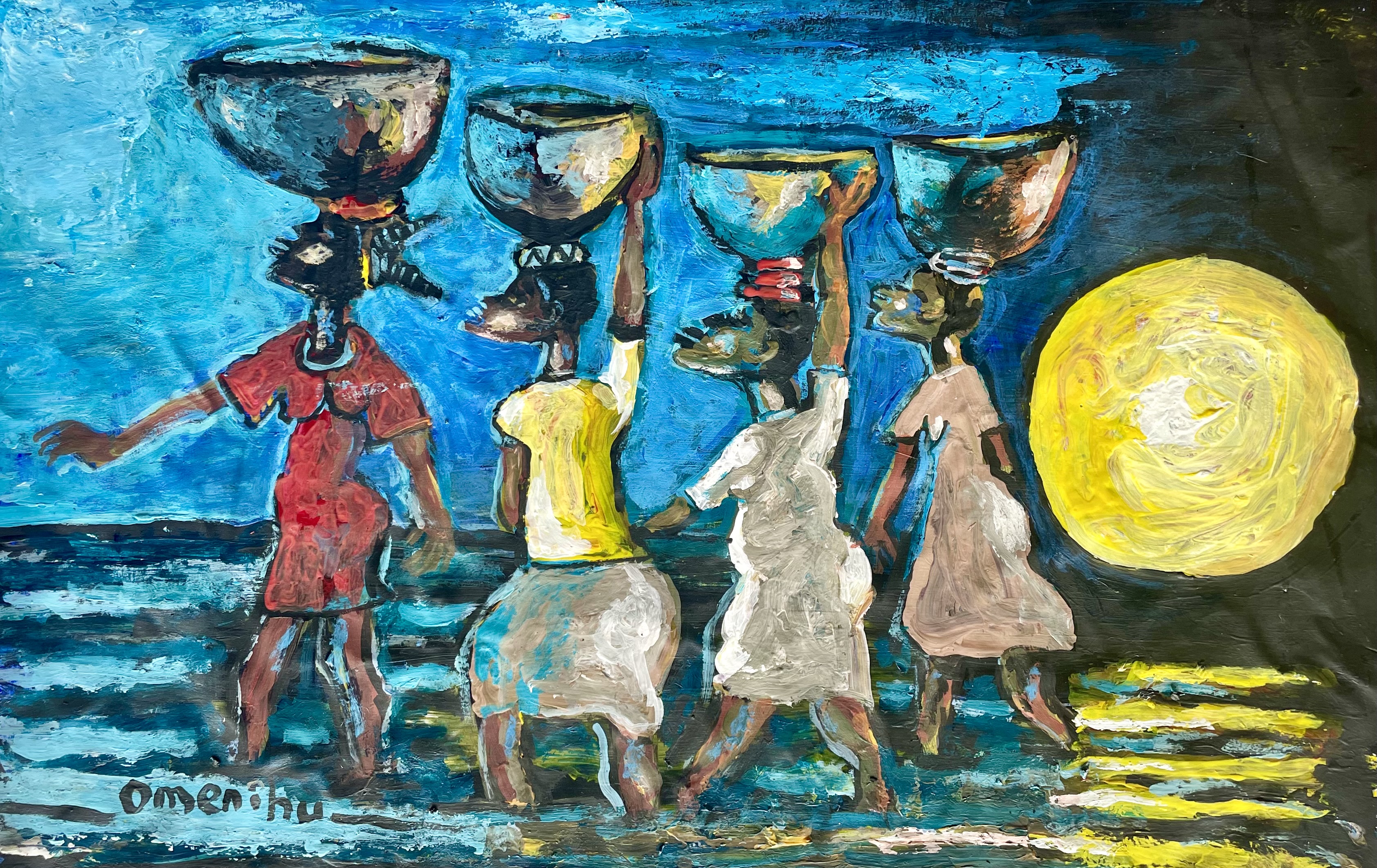 “The Return” acrylic on paper, 12” x 18”