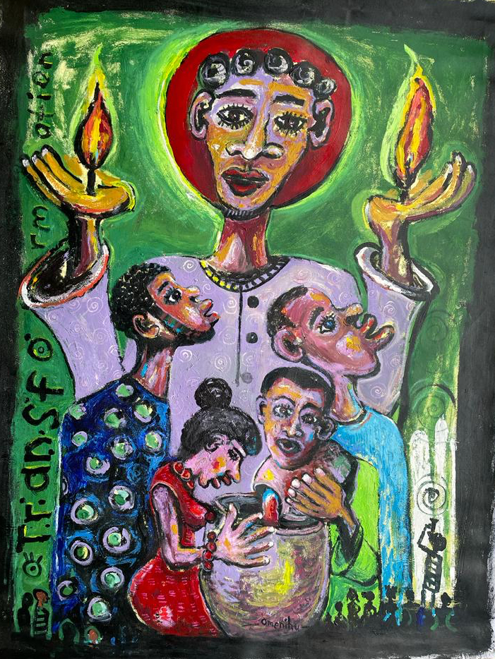 “Transformation” acrylic on canvas, 52” x 38”