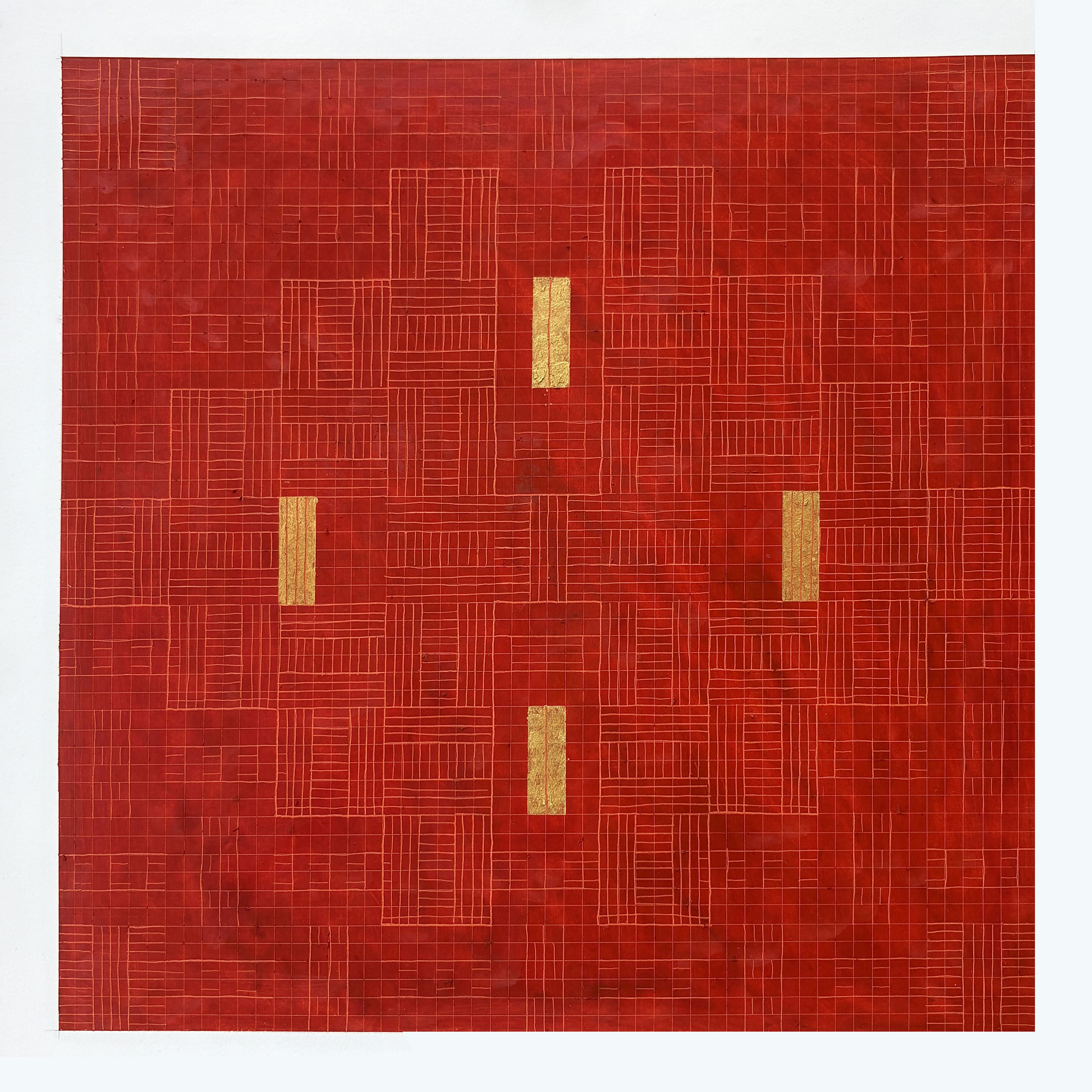 “Devotions No.52”Drawing, Oil pastel on paper, sgraKito technique, 18” x 18”