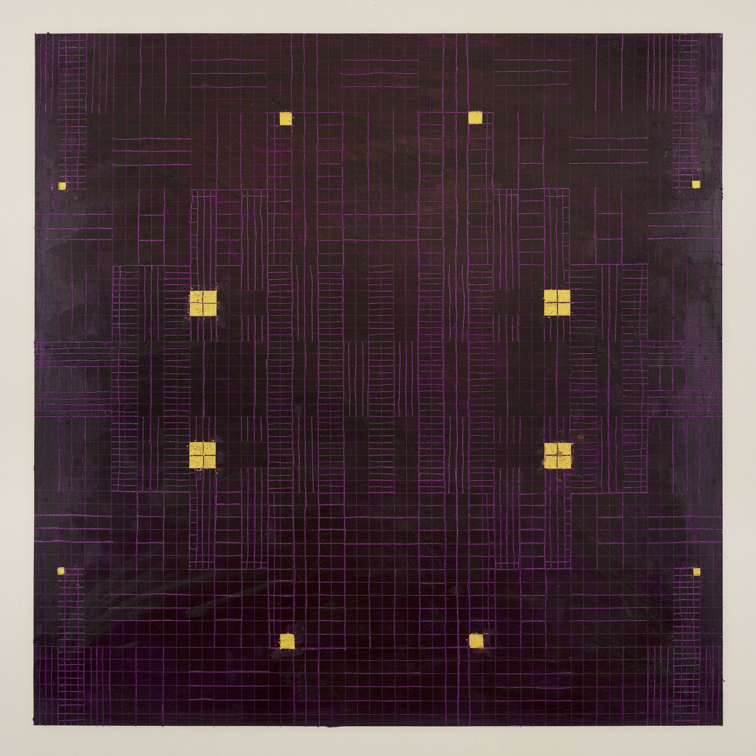 “Devotions No.55” Drawing, Oil pastel on paper, sgraKito technique, 18” x 18”