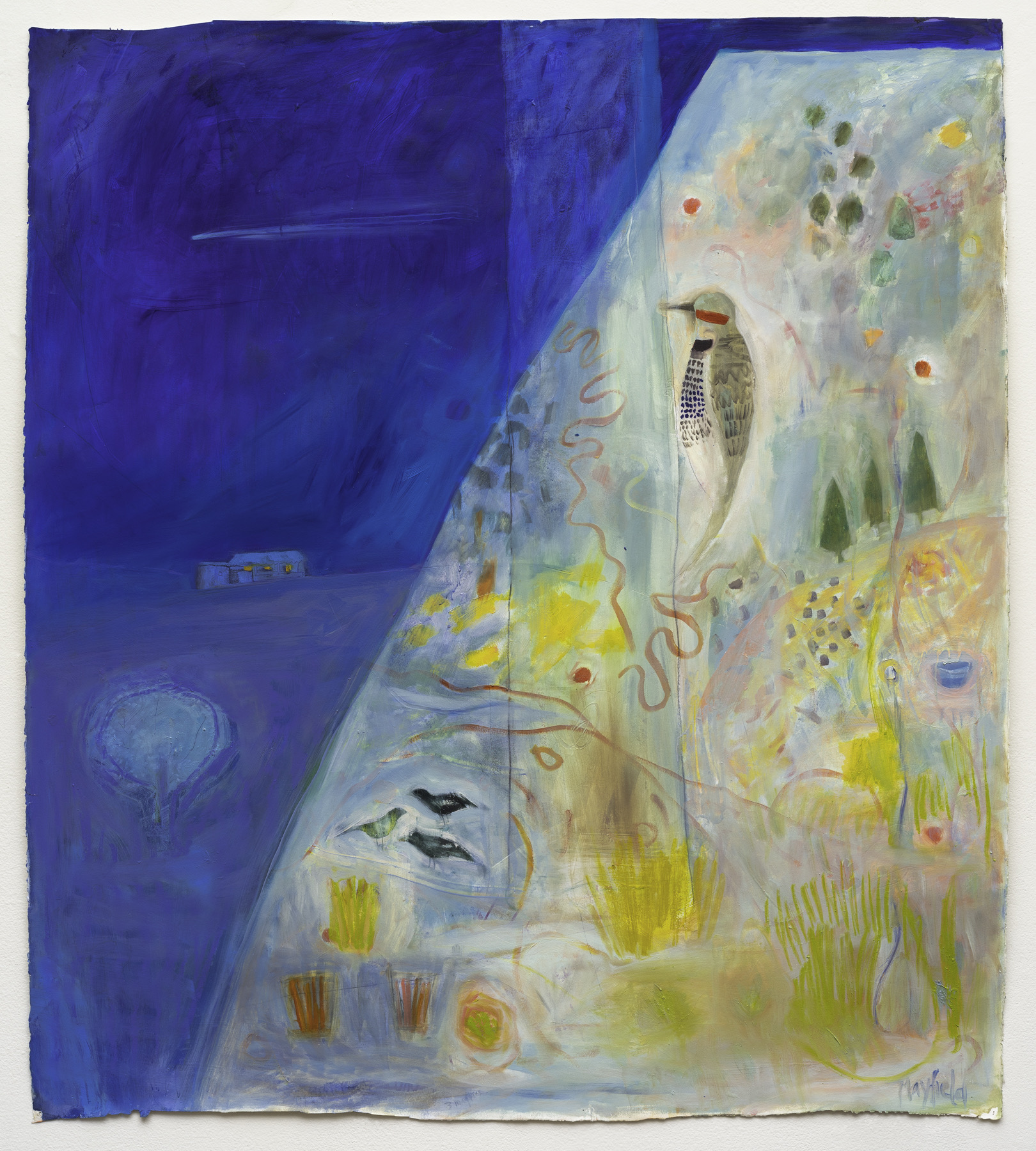 “Night and Day / Glorieta Land of Enchantment” oil/mixed media on Arches, 58 x 42 inches