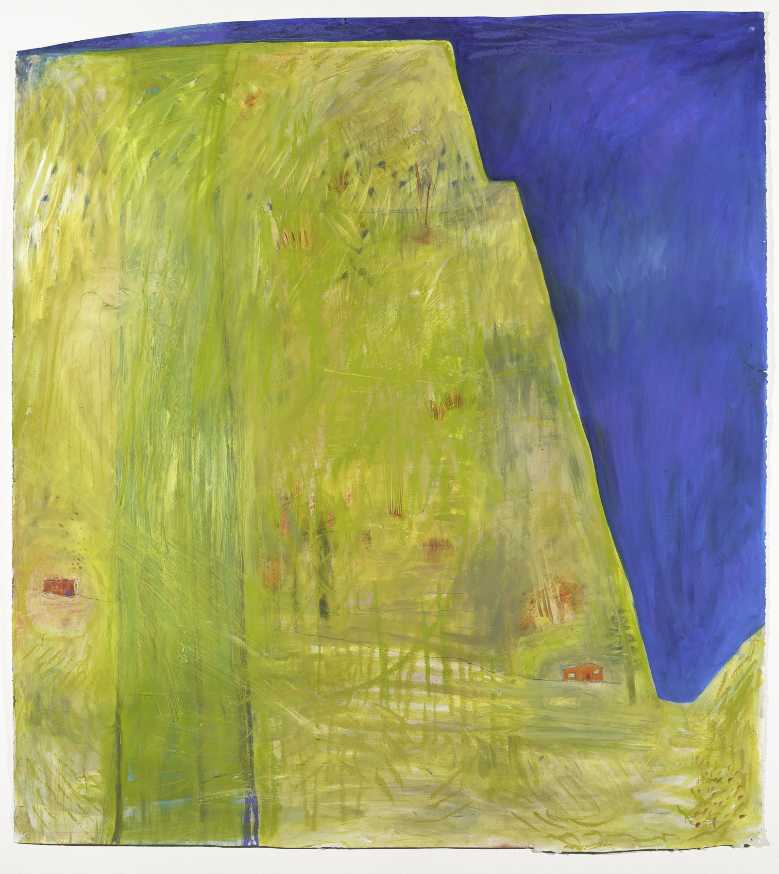 “Ann’s Place / Neighbors / Land of Enchantment” oil/mixed media on Arches, 50 x 40 inches