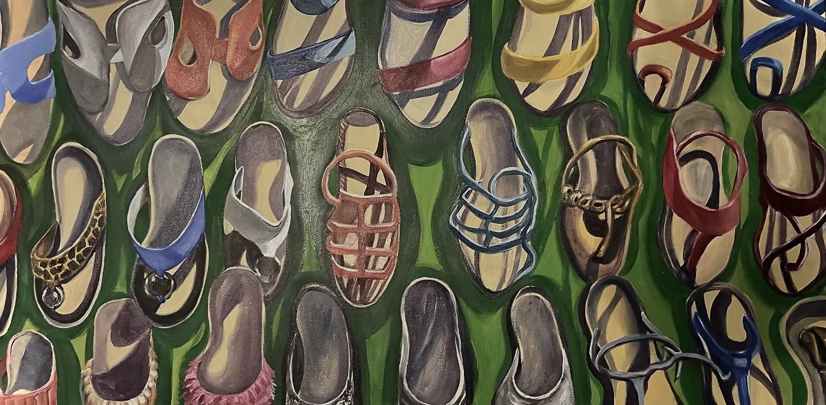 “Pro-Choice“ oil, 20 x 40 inches