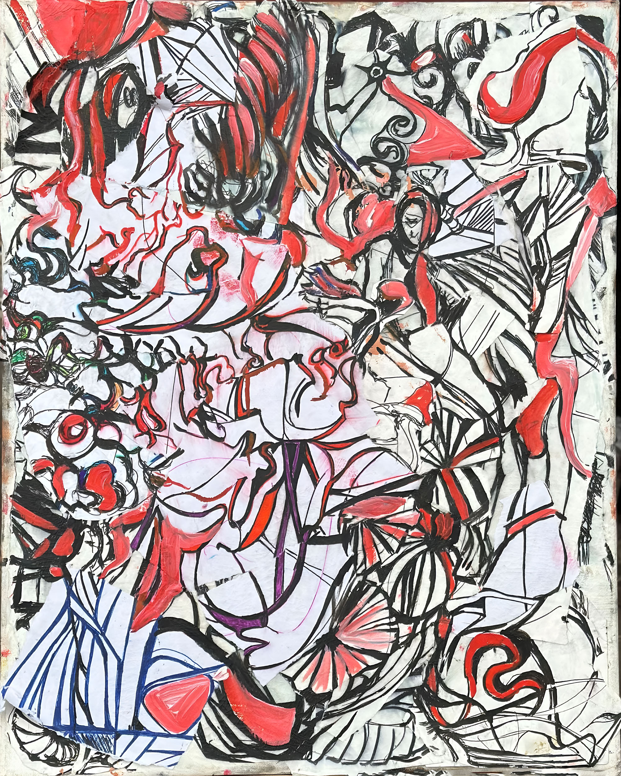 “Hocus Pocus” 2025, mixed media, 16” x 20” 