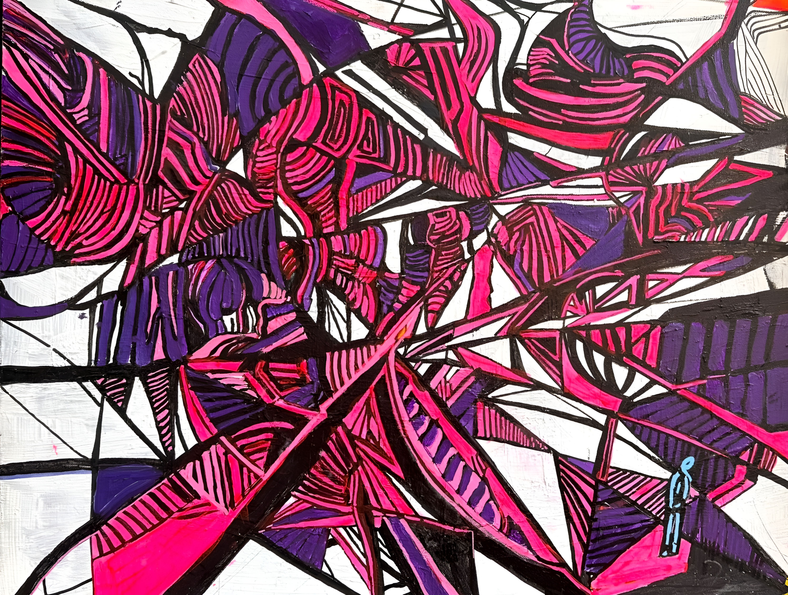 “Topsy Turvy” acrylic on canvas, 36” x 24” 