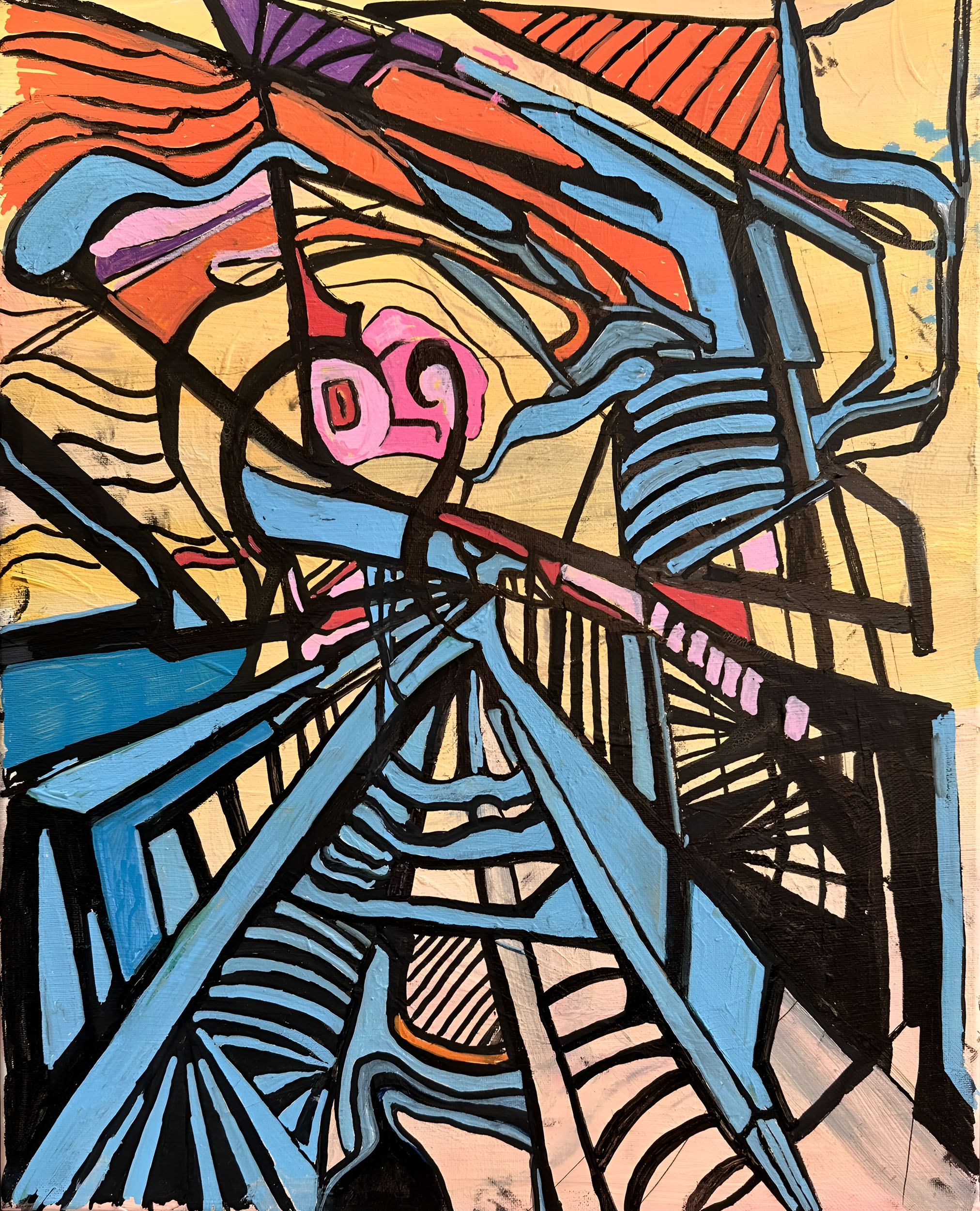 “This is Just What You Think It Is” acrylic on canvas, 18” x 24” 