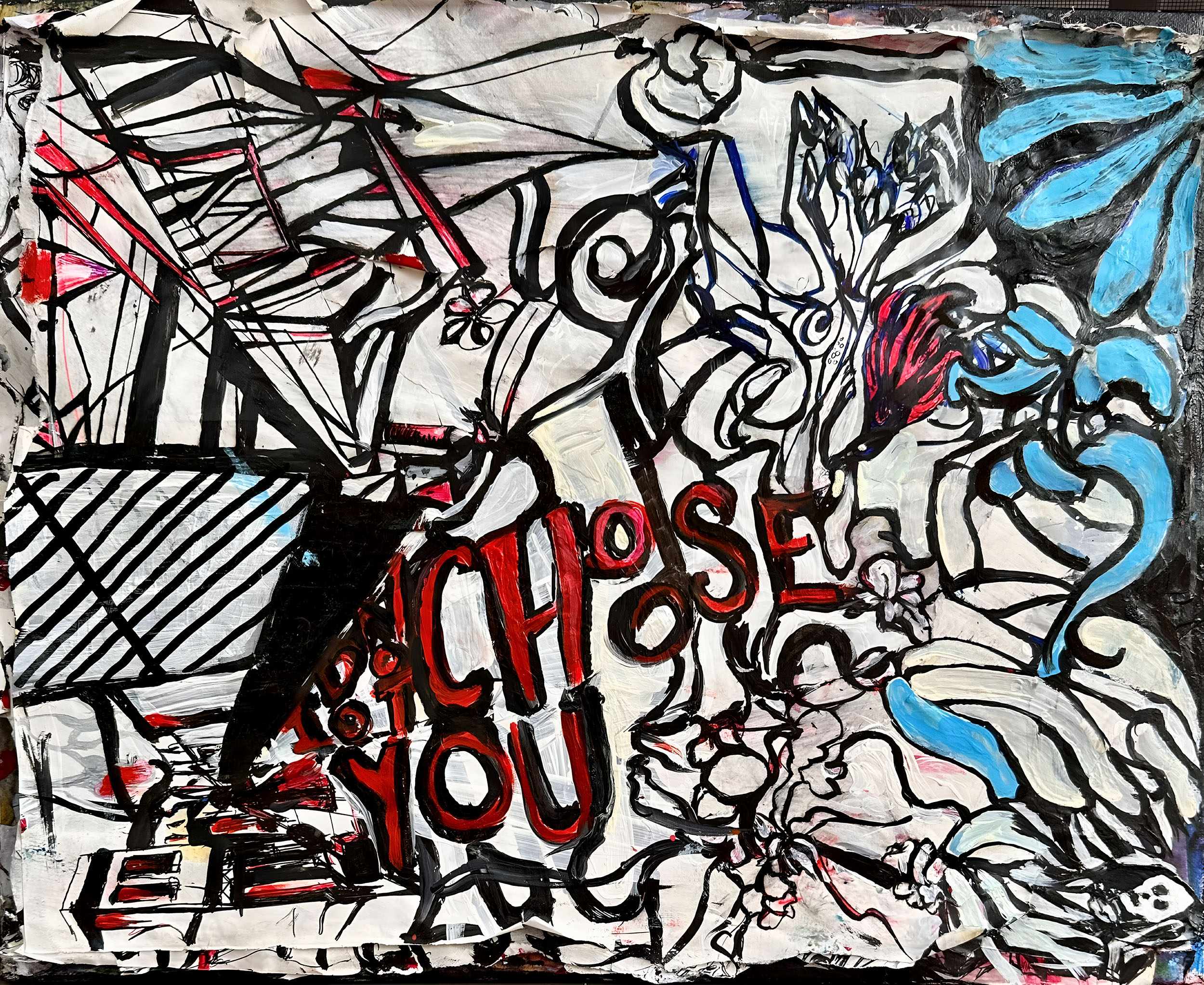 “I Do Not Choose You” mixed media, 18” x 24”