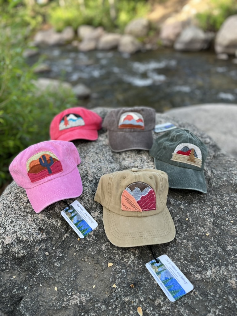 “Wearable Art” Each wearable piece I design has an original title and is one of a kind. This photo features pieces from the 2023-2024 collection.