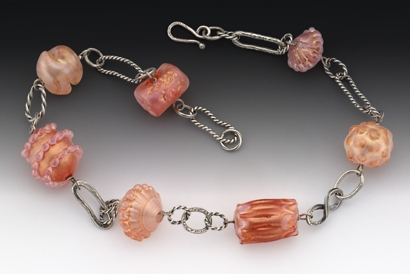 "Orange Drifter" sterling silver forged linkage