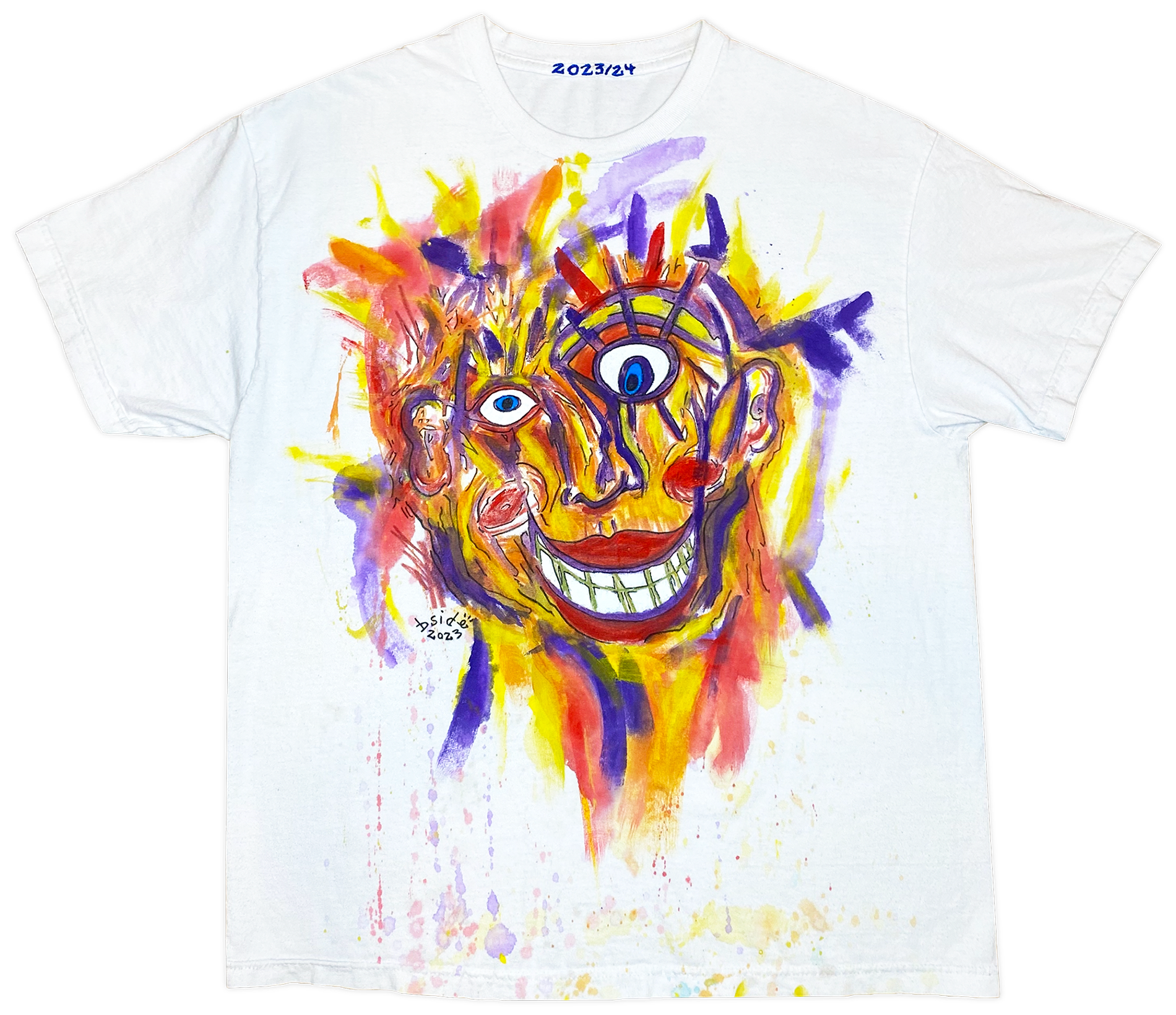  "Kool-Aid" Fabric paint and marker on cotton T-shirt