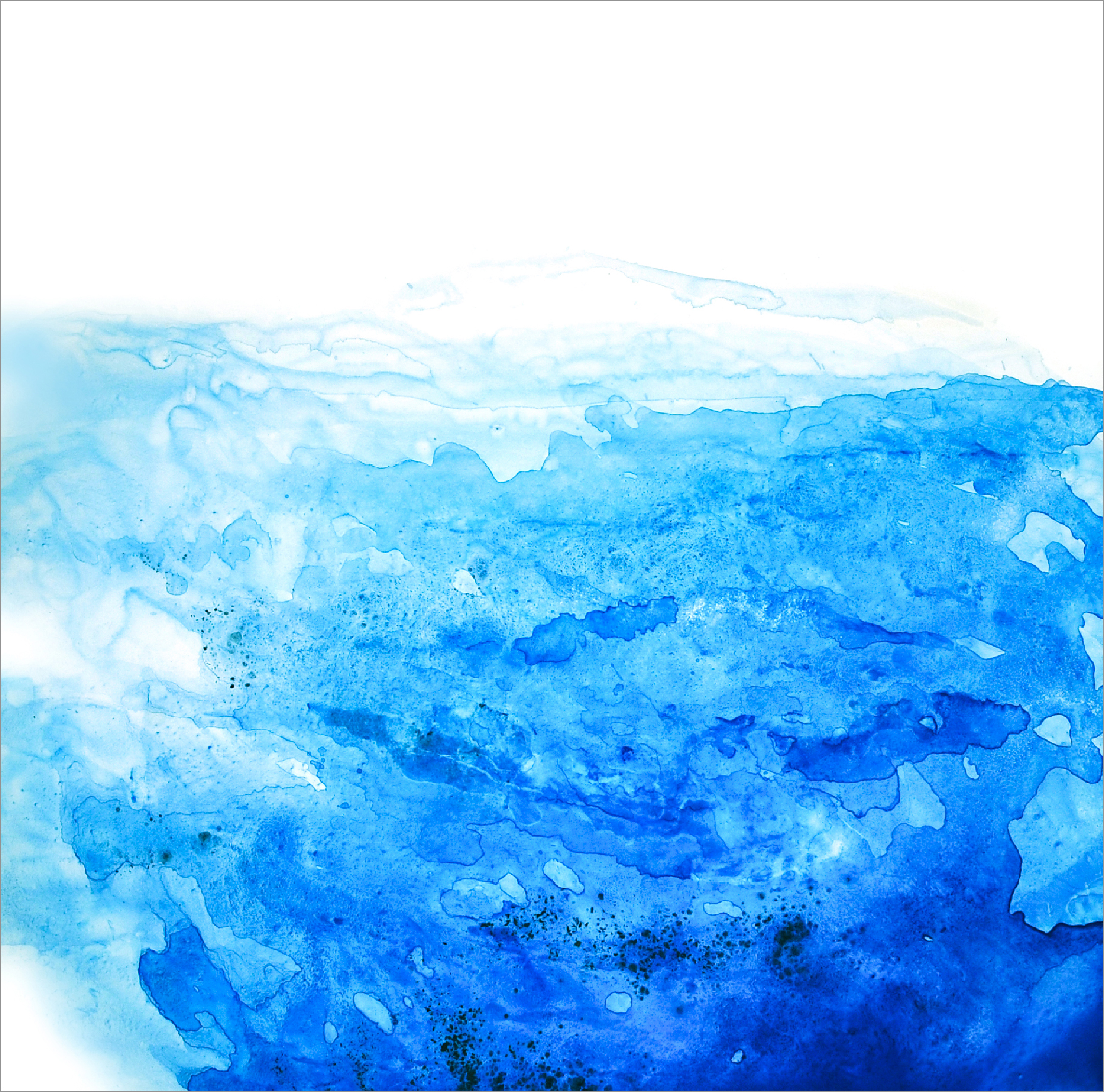 “Ocean Blue 02” Wax Pastel, 24" x 24"