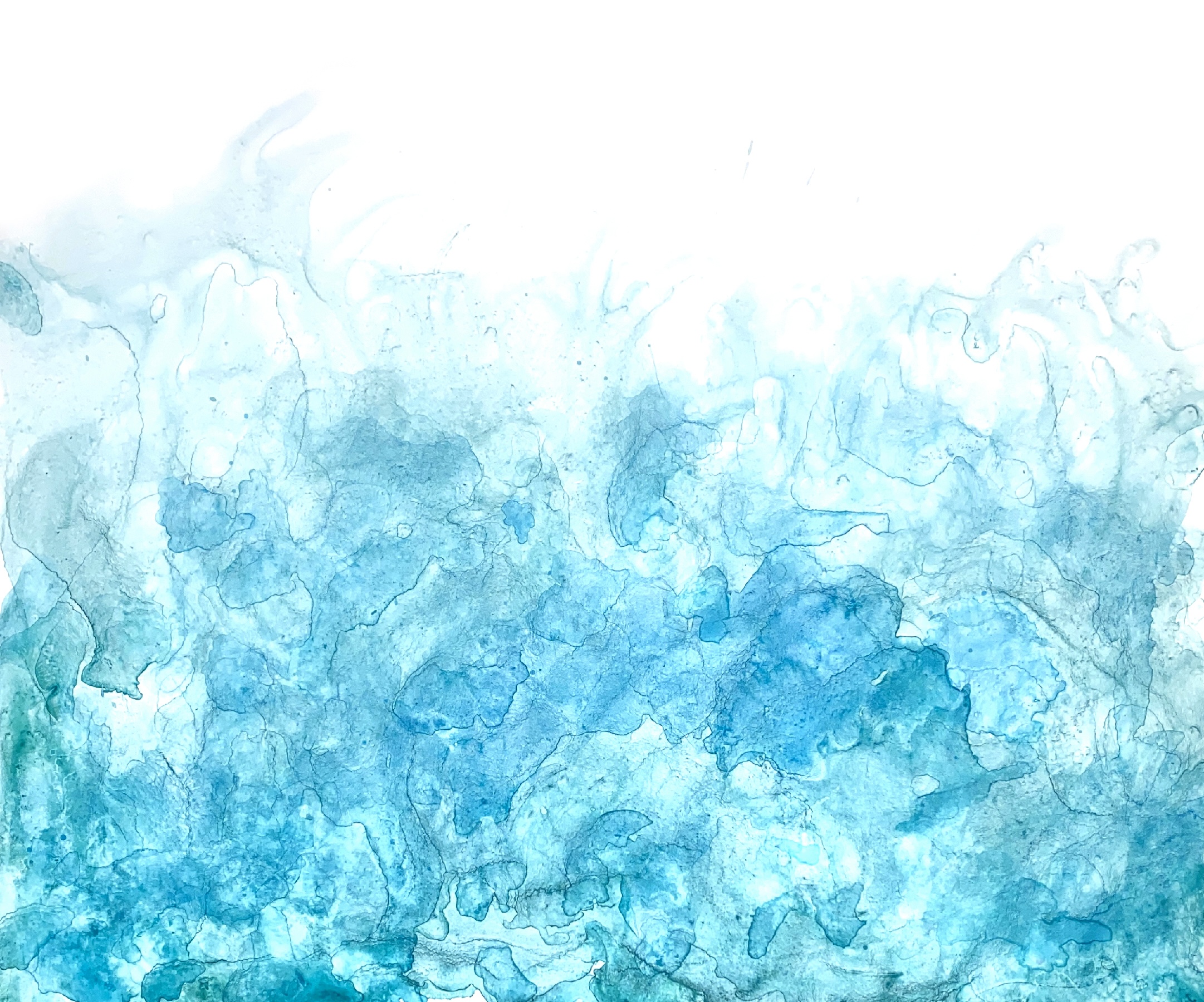 “Ocean Green” Wax Pastel, 30" x 24"