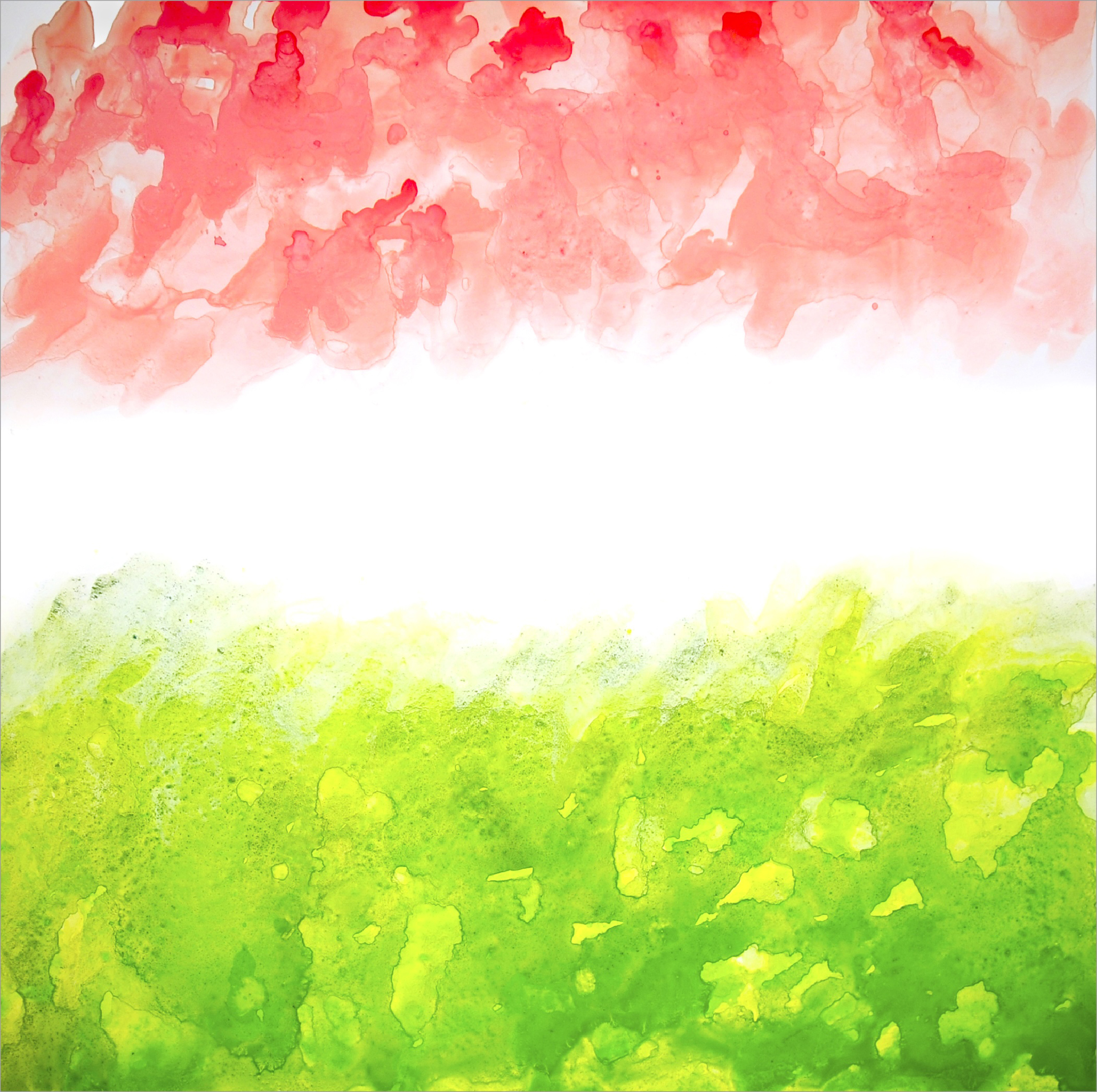 “Undercurrents Red Green“ Wax Pastel, 24" x 24"