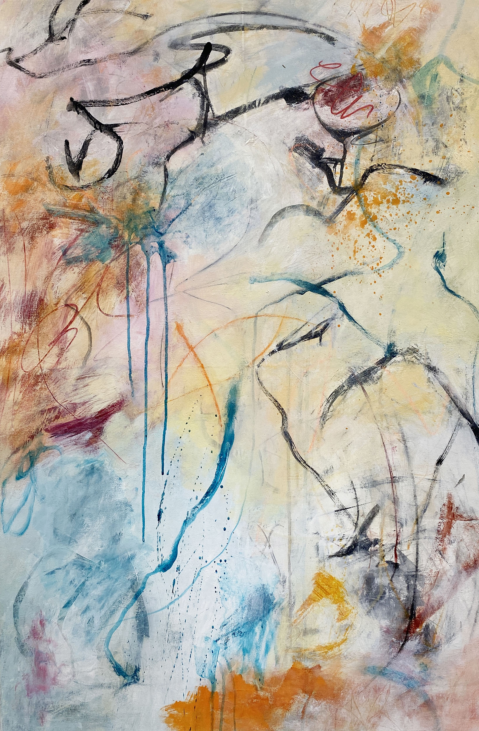 “Crazy Rhythm" 2025, acrylic on canvas, 45" x 29 ½"