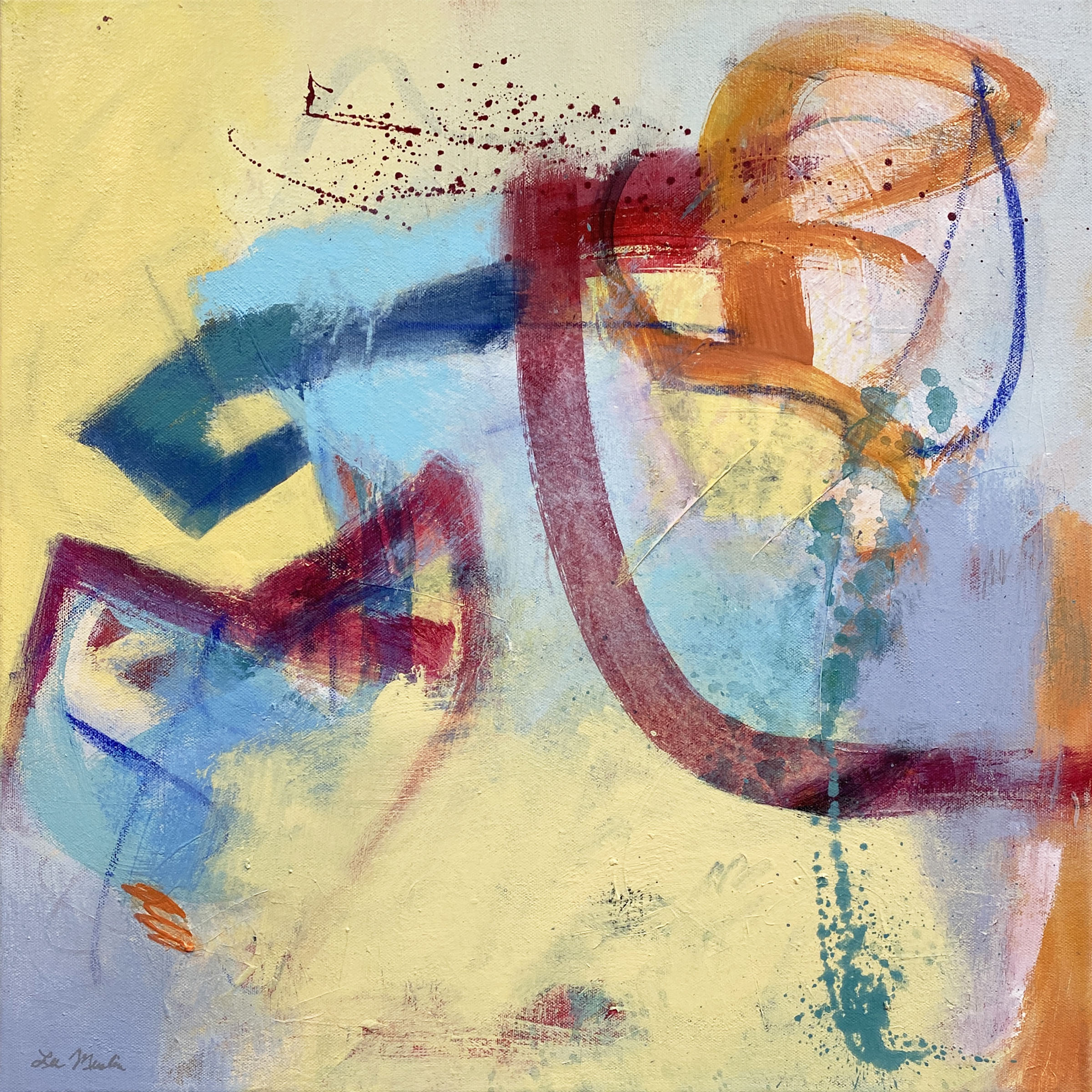 "Gotta Dance" 2024, acrylic on canvas, 20" x 20"