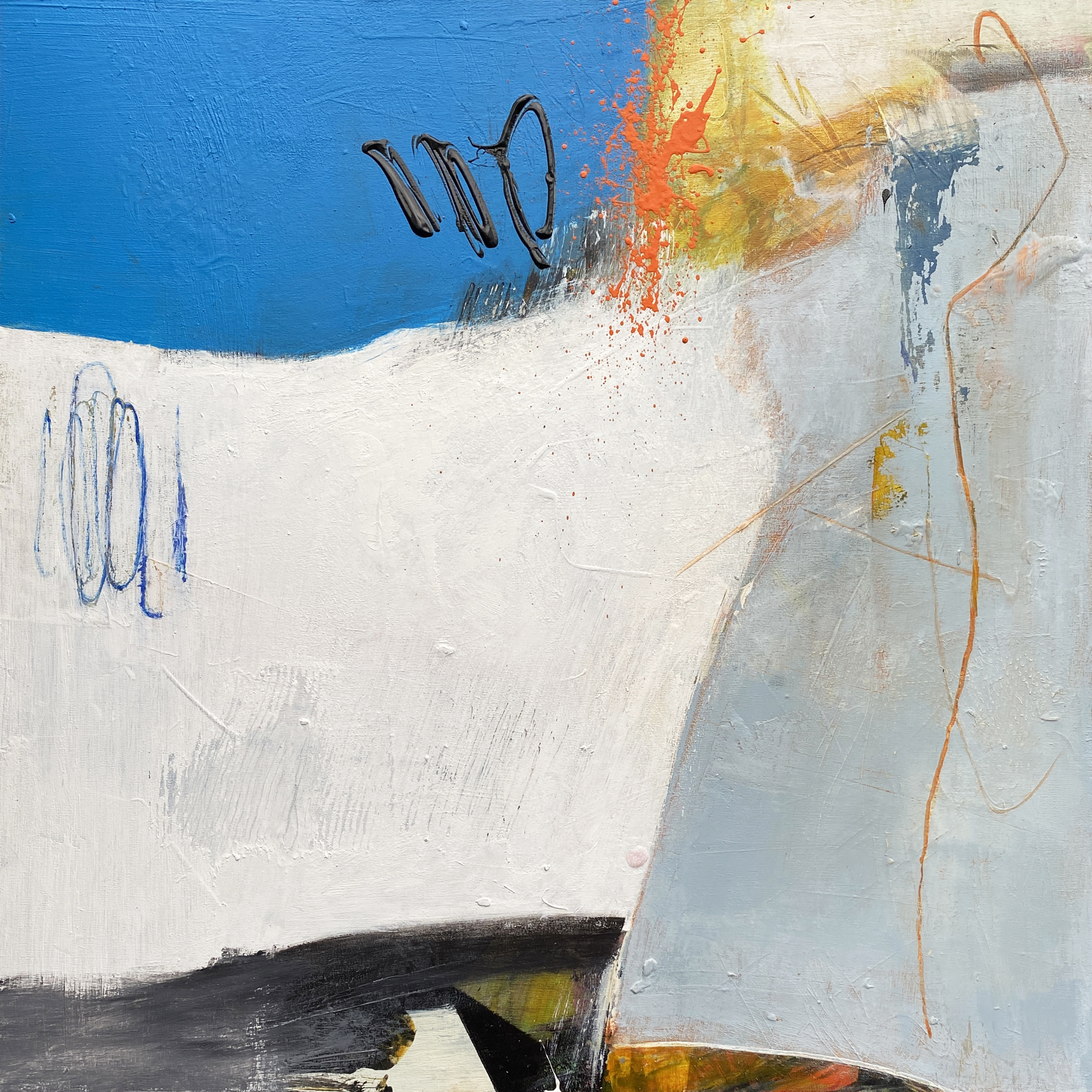 "Leap of Faith" 2025, acrylic on panel, 12" x 12"