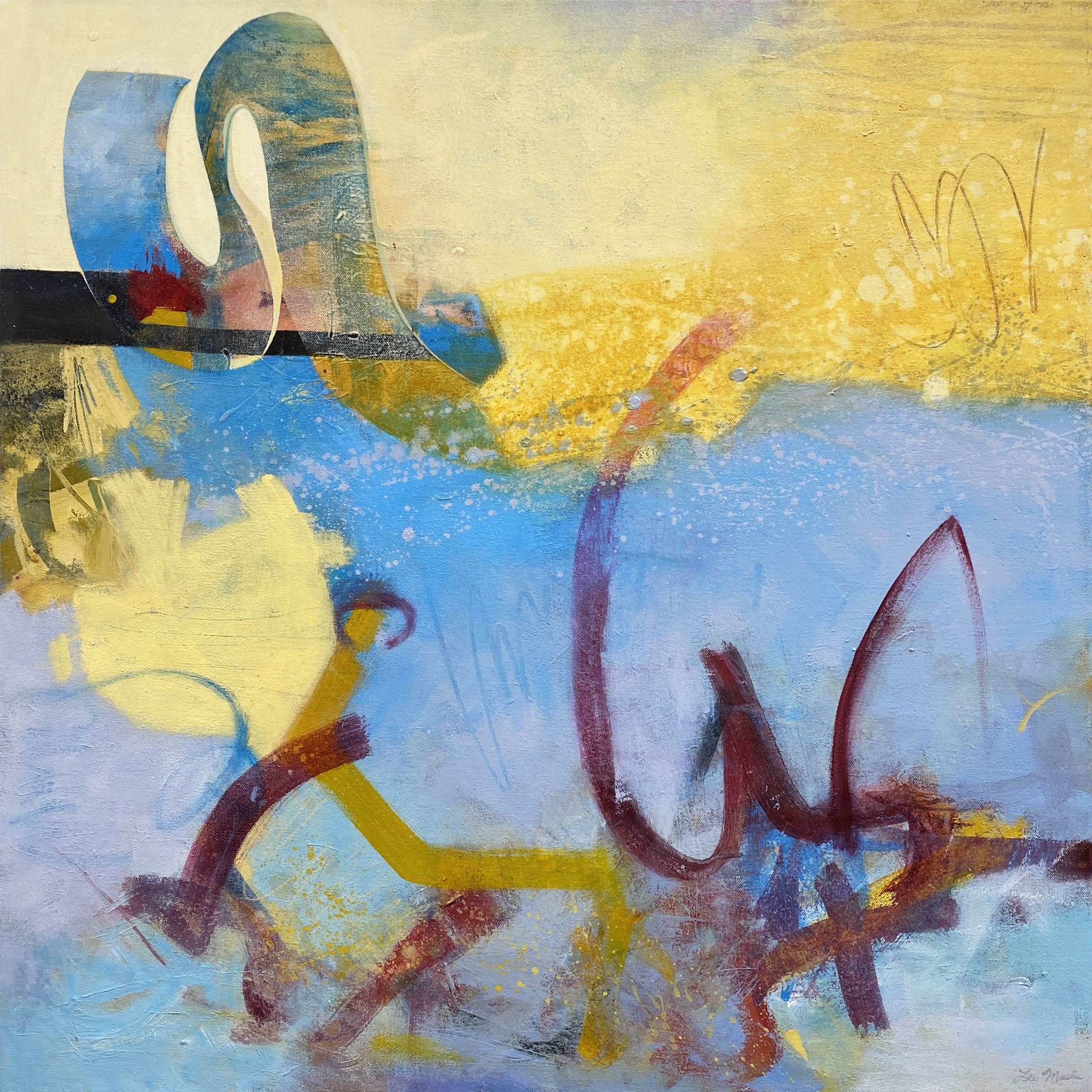 "The Fringe Hours" 2024, acrylic on canvas, 30" x 30"