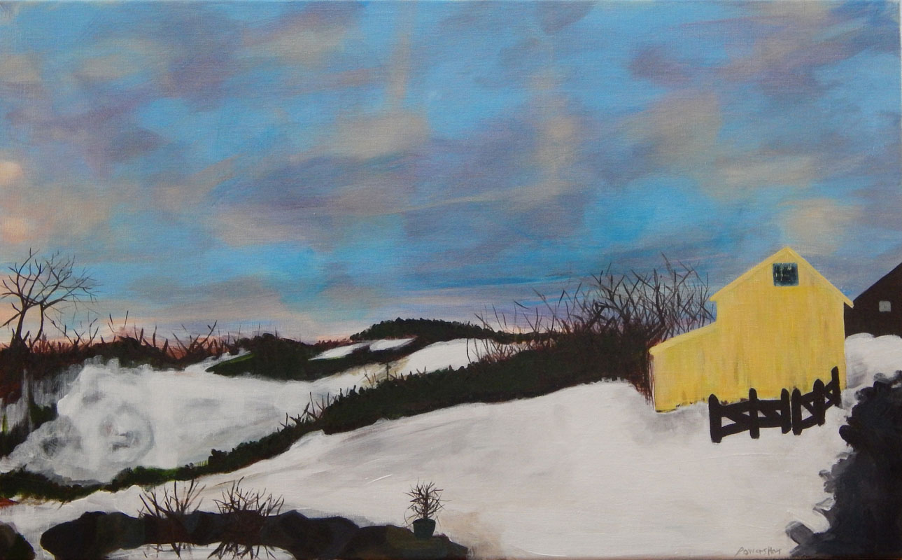 "Sleeping Winter" 2014, acrylic on linen, 20” x 31”