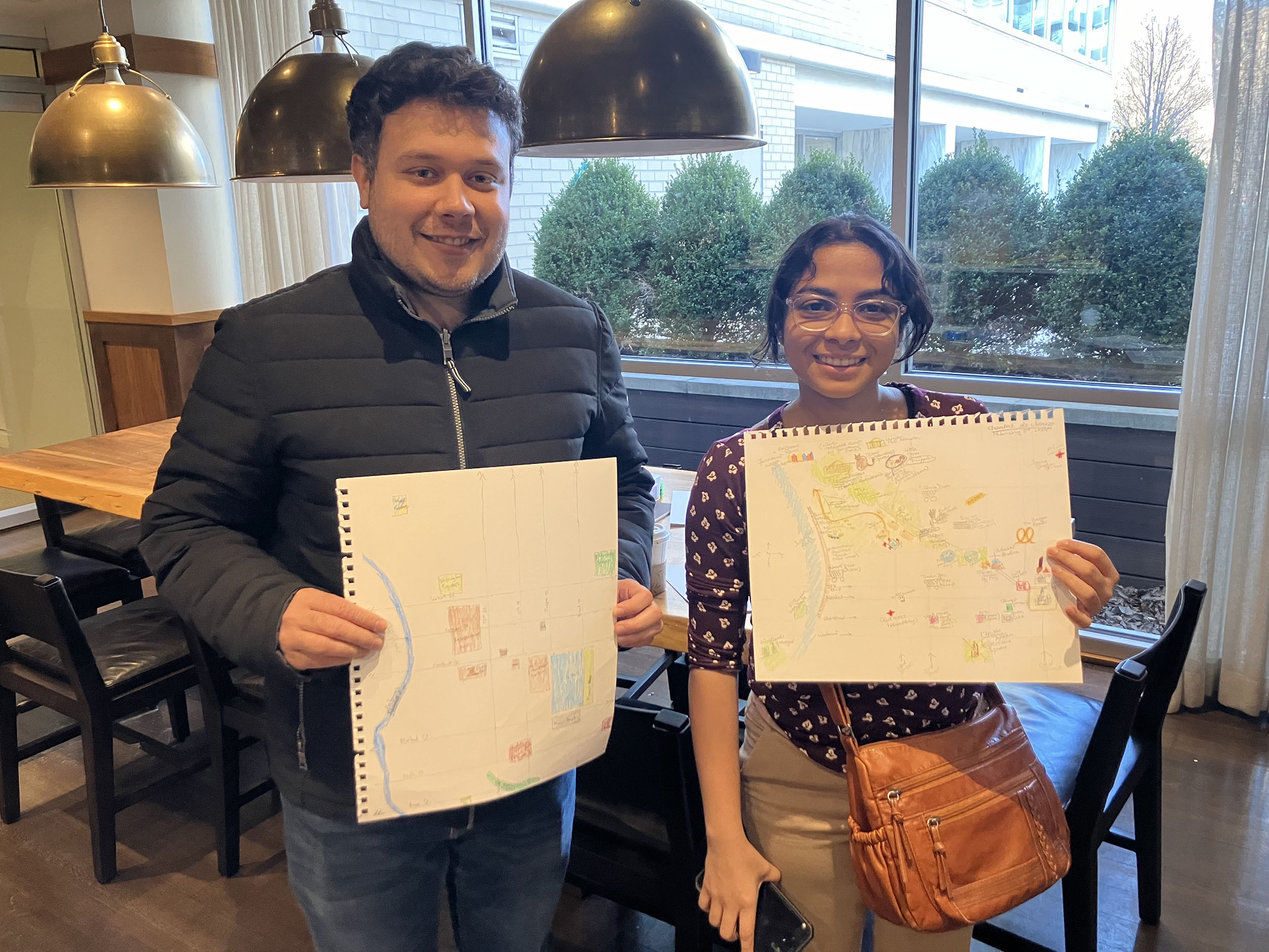 Participants in Richard King Mental Mapping Drawing Event, PTP Oar Pub, January, 2024