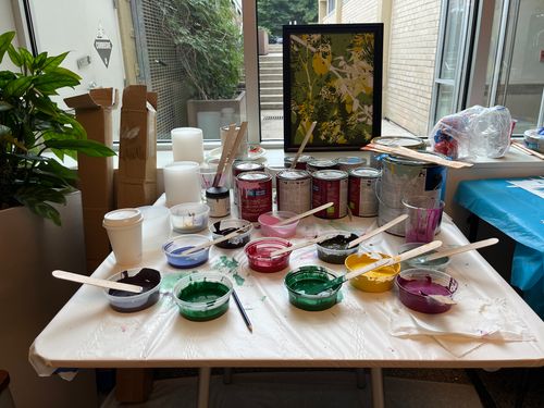 "Layered" Painting Workshop materials, July 19, 2025