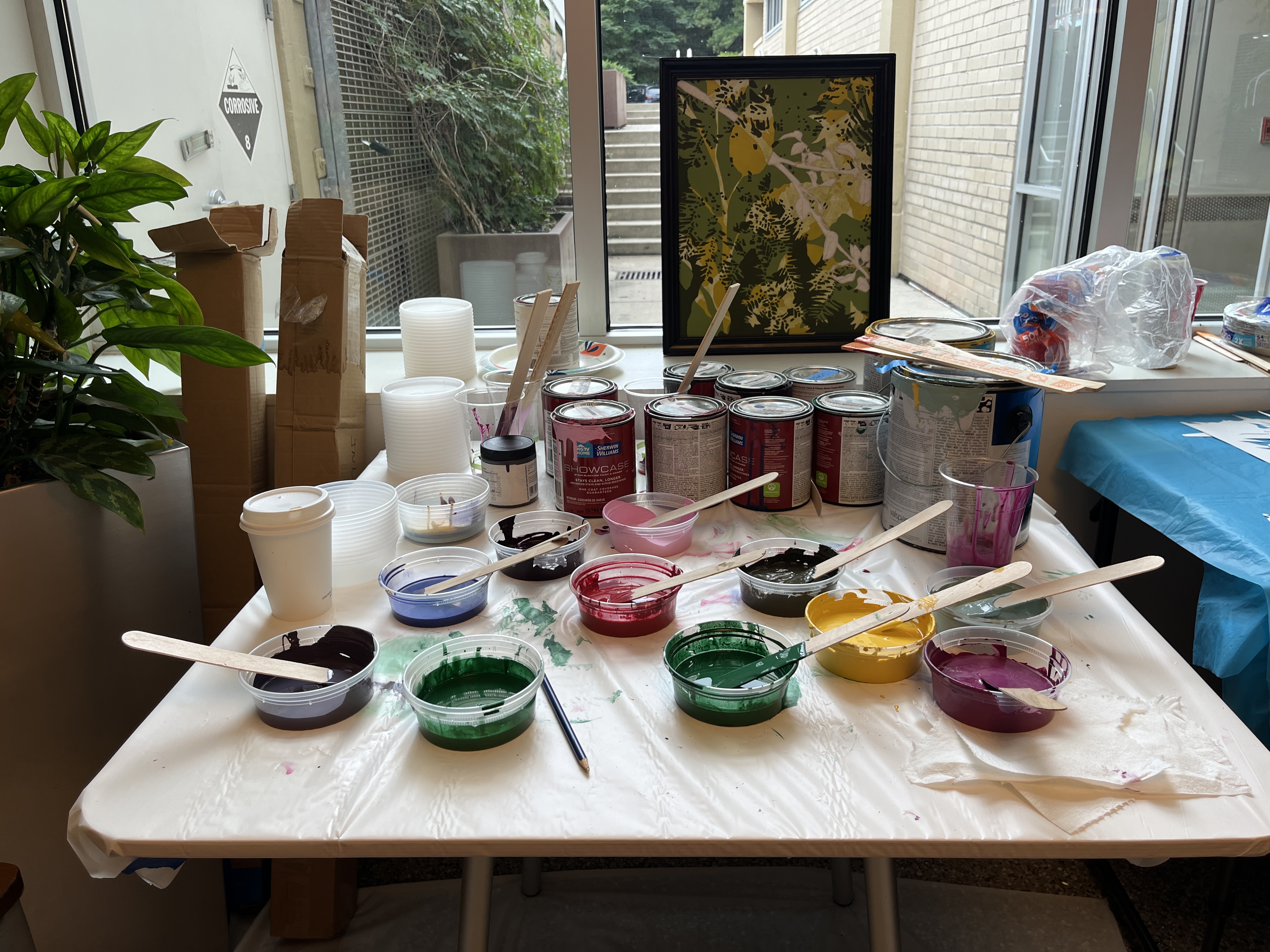 "Layered" Painting Workshop materials, July 19, 2025