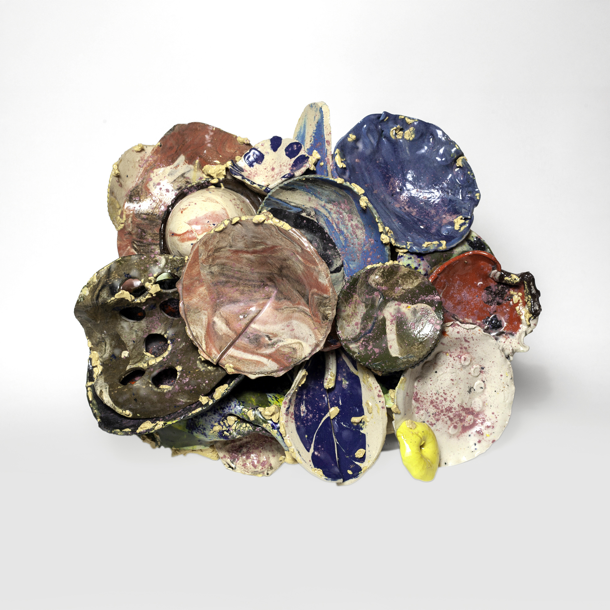 “Porcelain 5” glazed porcelain, 16” x 19” x 5"