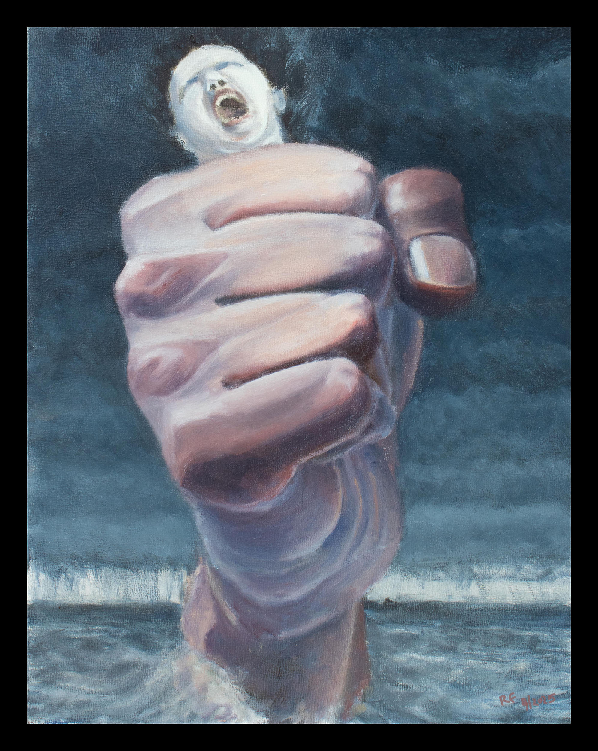 "Captured" 2025, oil on canvas board cradled panel, 11” x 14”