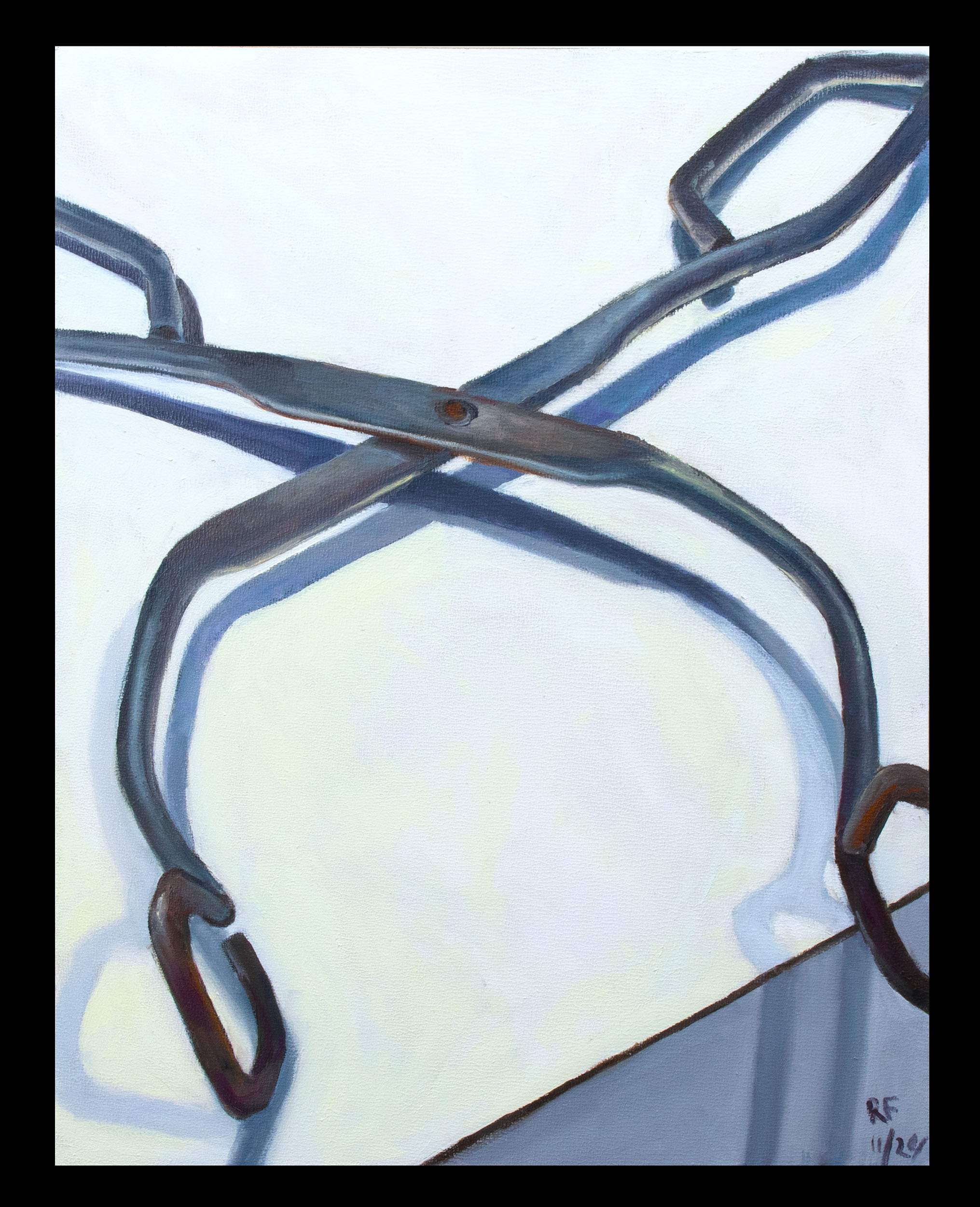  “Scissors Tong” Oil on canvas panel, 11” x 14”