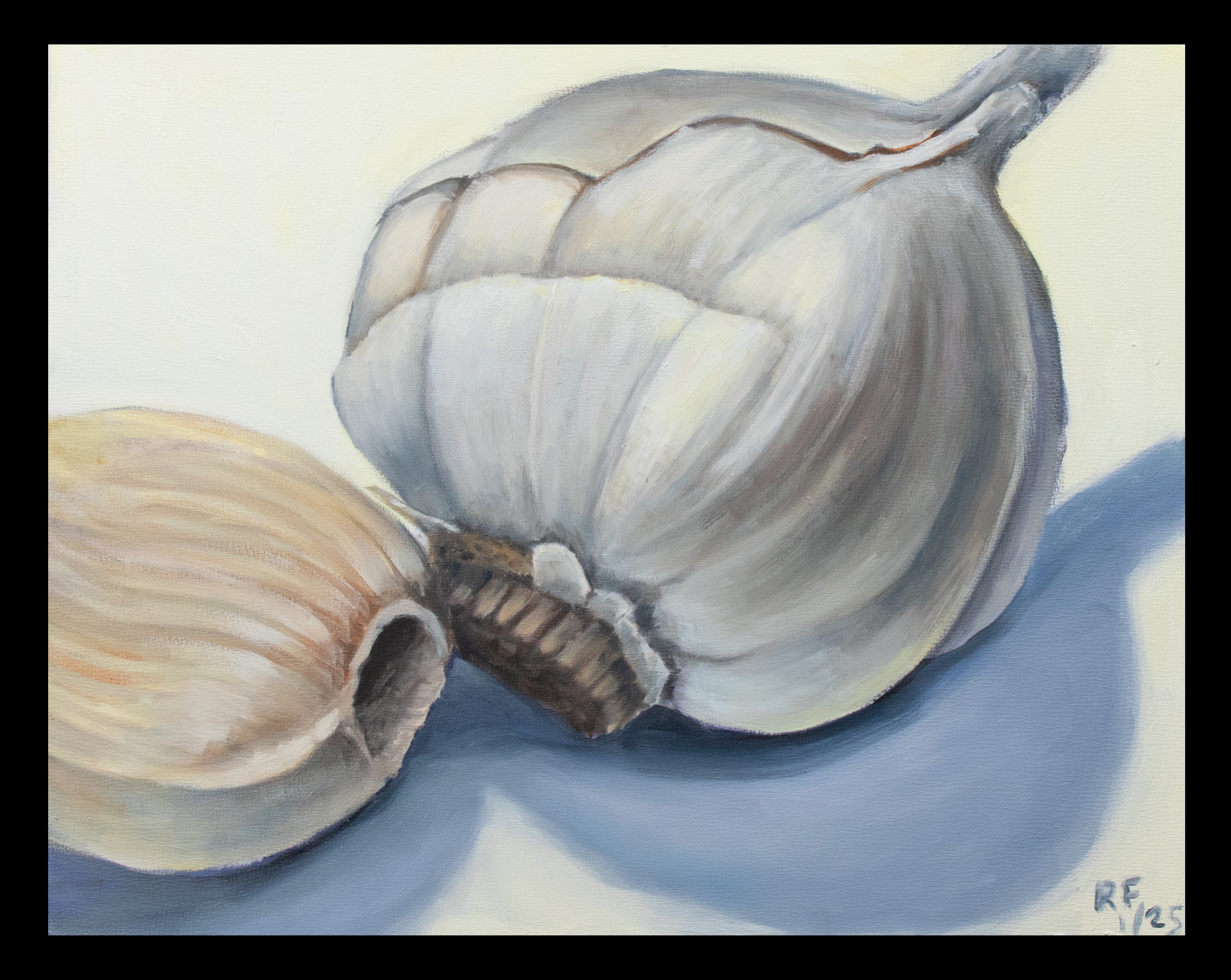“Garlic Cloves” Oil on canvas panel, 11” x 14”