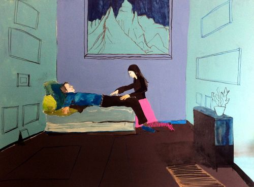 "The Passions" Gouache and ink on paper, 22“ x 30”