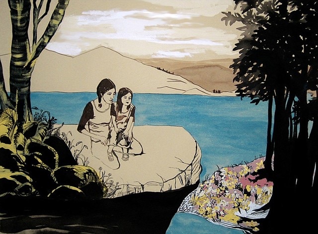 "Pegasus" Gouache and ink on paper, 22“ x 30”