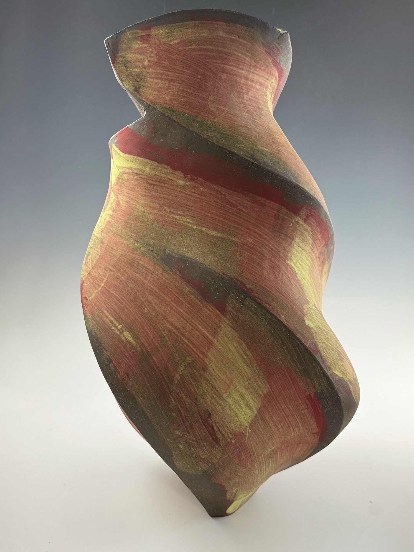 I Don't Know II, 2025, Ceramic: brown stoneware, glaze, underglaze, 17 x 13 x 11