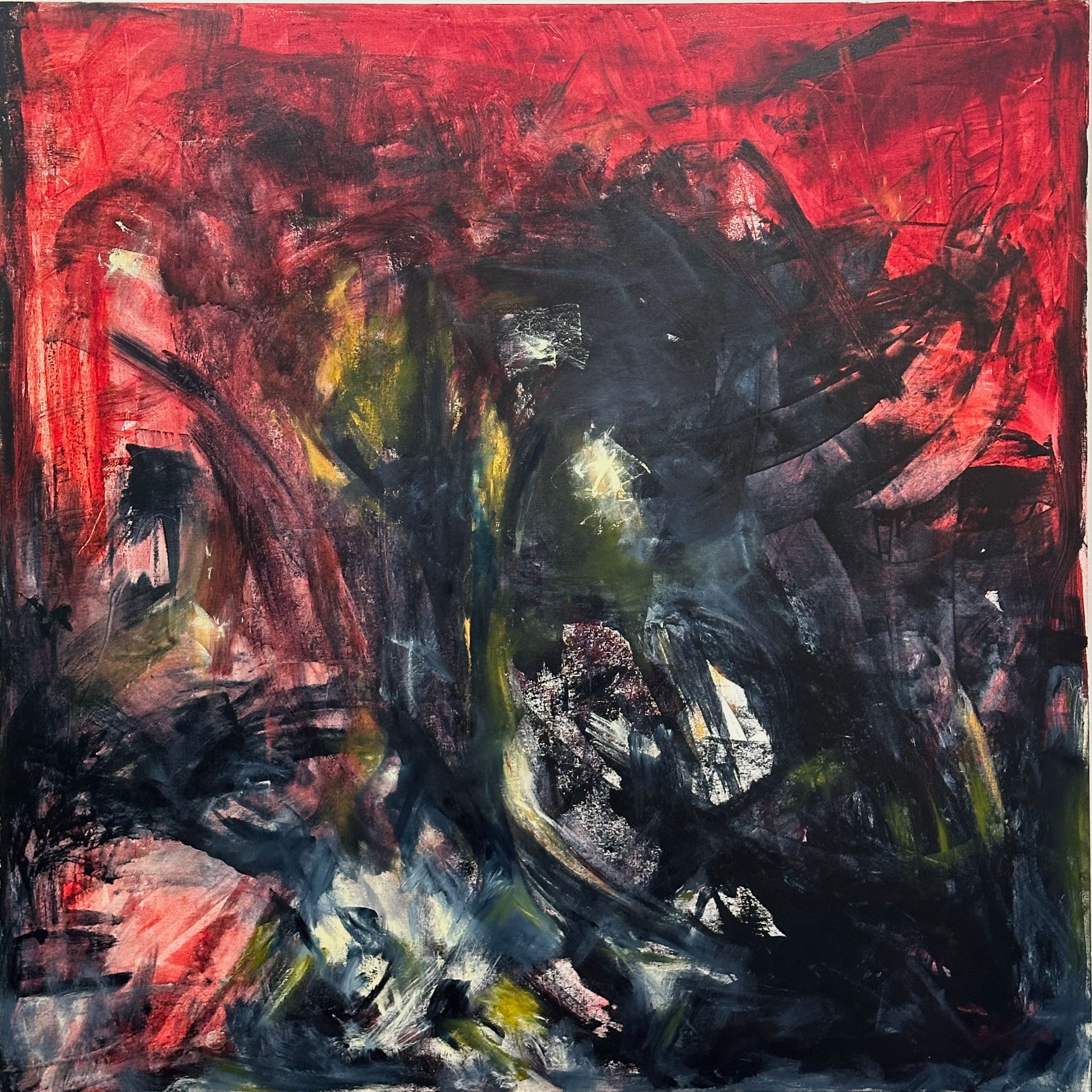 "Searching Spirit" 2024, acrylic and oil on canvas, 48" x 48"